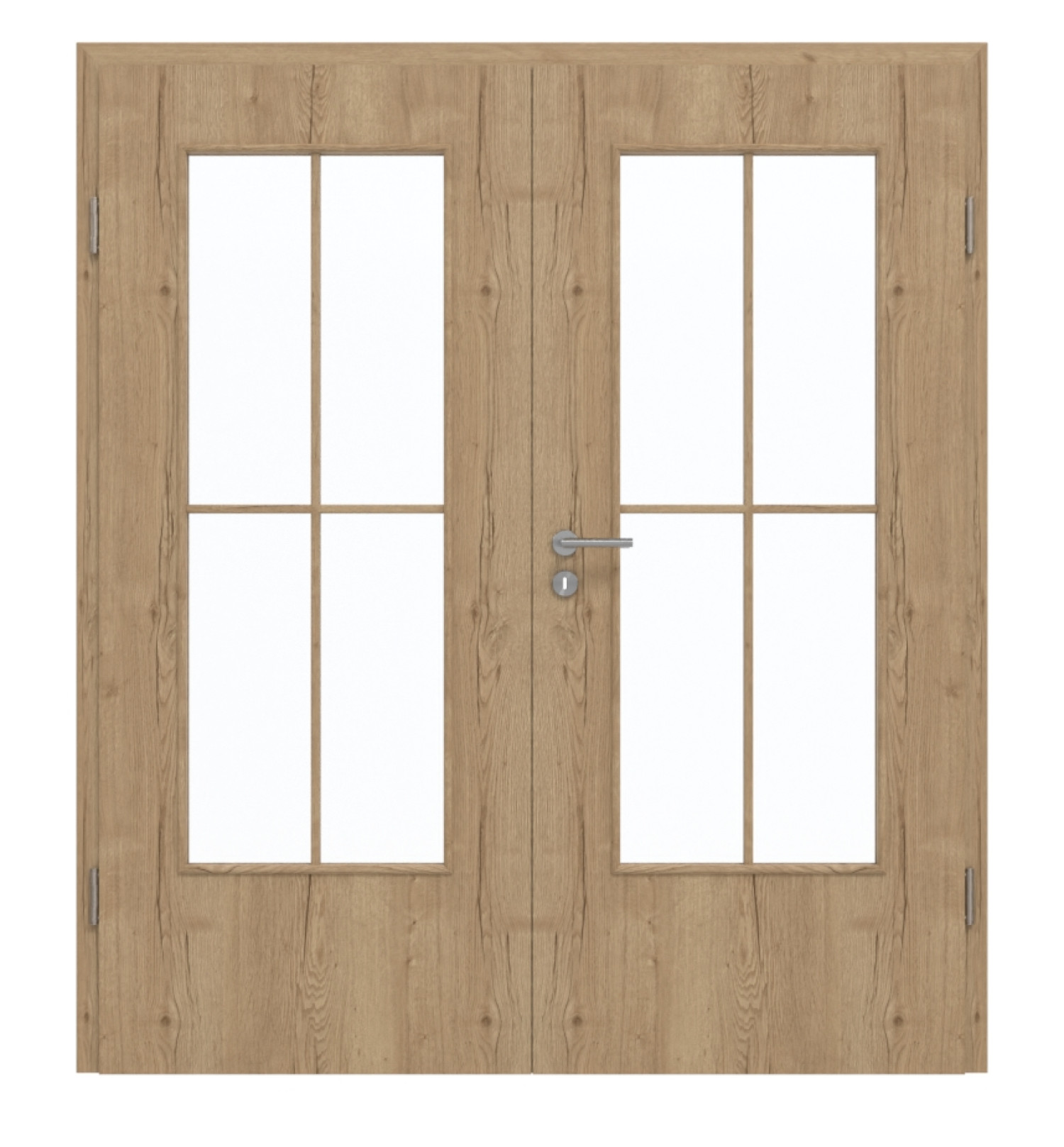 GARANT Drzwi podwójne wraz z ościeżnicą Authentic Dąb szczelinowy CePaL z przeszkleniem LA-DIN Słupek SP0