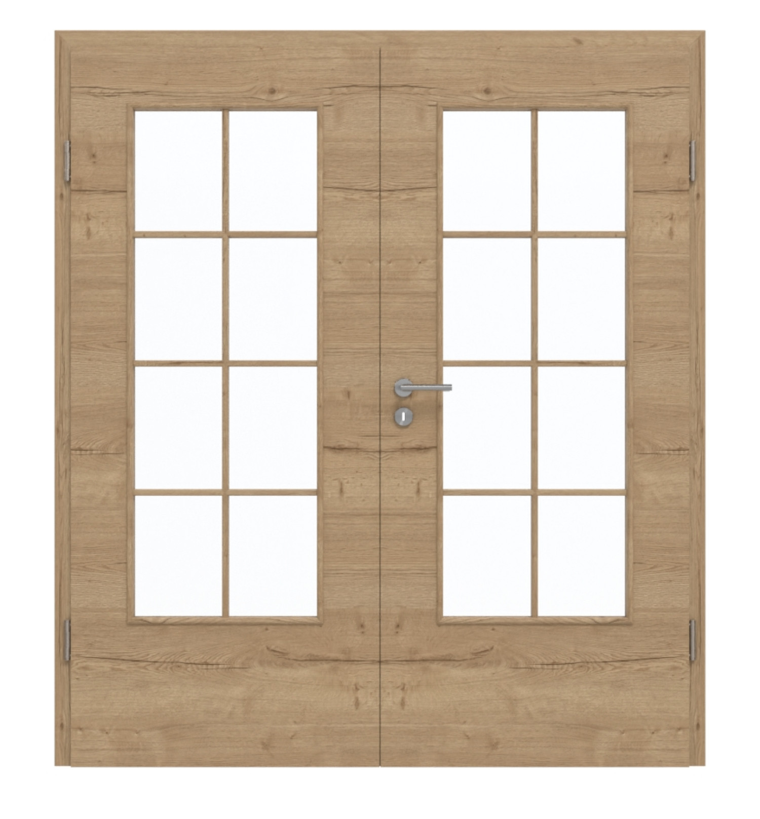 GARANT Drzwi podwójne wraz z ościeżnicą układ poprzeczny Authentic dąb szczelinowy CePaL z przeszkleniem LA-DIN słupek SP1