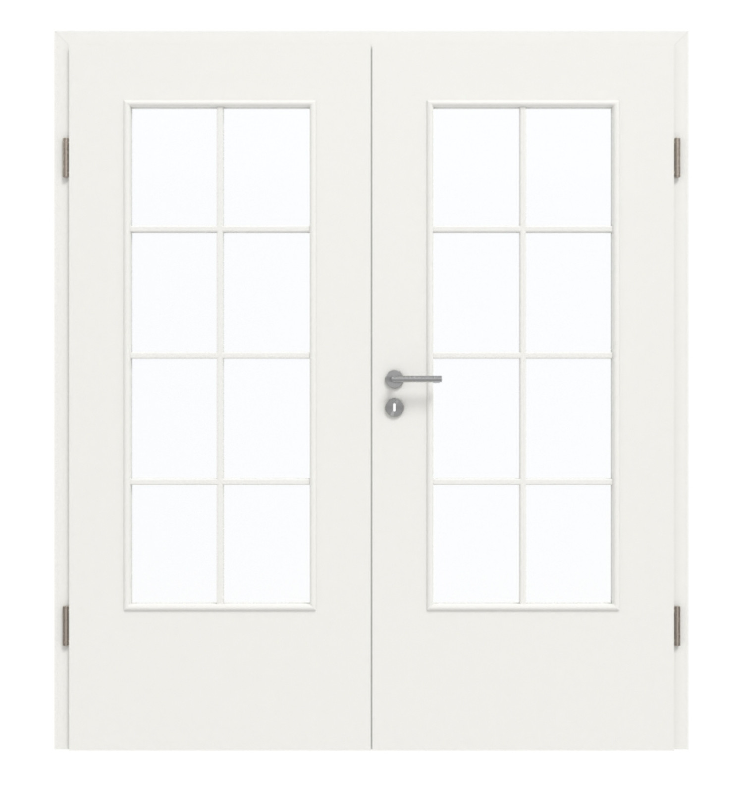 GARANT Drzwi podwójne wraz z ościeżnicą lakier białym 9016 z przeszkleniem LA-DIN szpros SP1