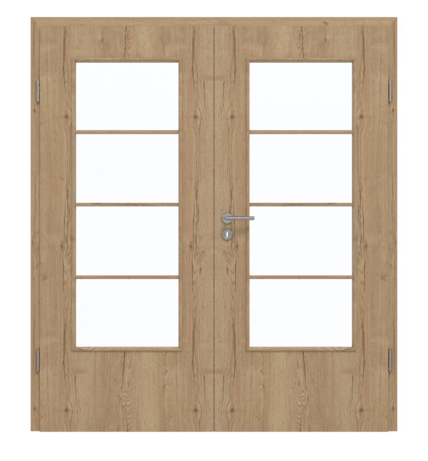 GARANT Drzwi podwójne wraz z ościeżnicą Authentic Dąb szczelinowy CePaL z przeszkleniem LA-DIN Słupek SP10