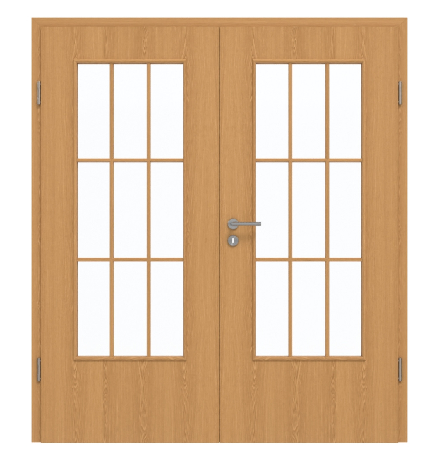 GARANT Drzwi podwójne wraz z ościeżnicą Dąb Premium CePaL z przeszkleniem LA-DIN Sztacheta SP2