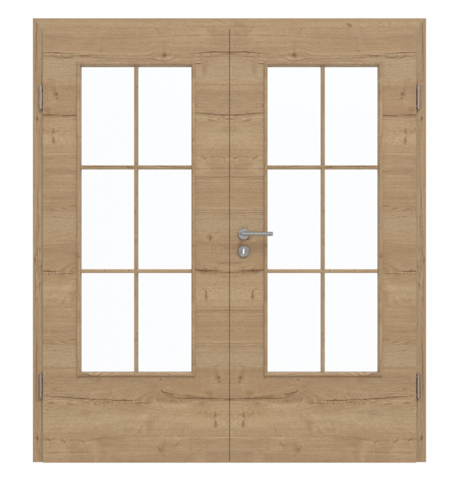 GARANT Drzwi podwójne wraz z ościeżnicą układ poprzeczny Authentic dąb szczelinowy CePaL z przeszkleniem LA-DIN słupek SP4