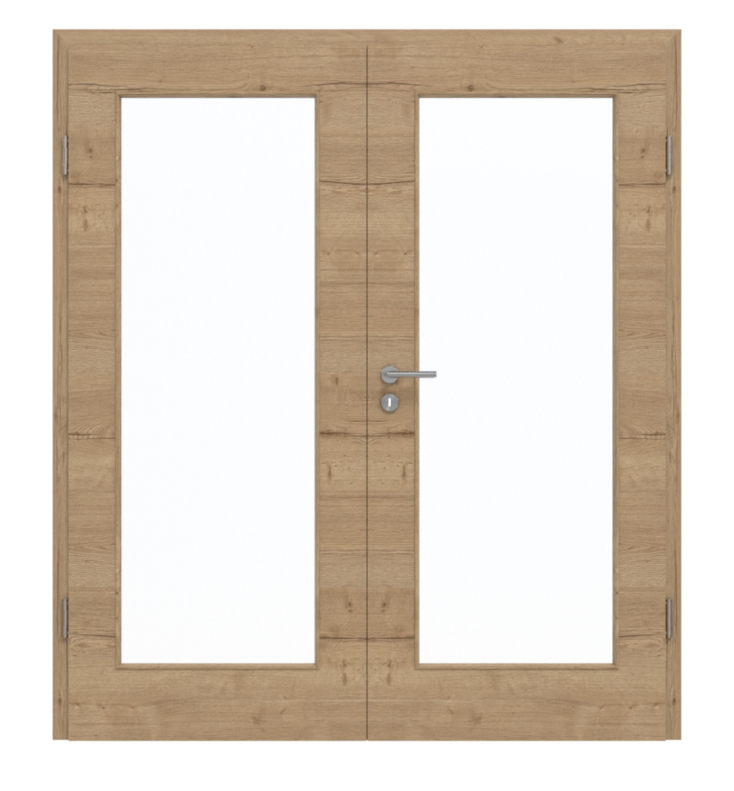 GARANT Drzwi podwójne wraz z ościeżnicą układ poprzeczny Authentic Dąb szczelinowy CePaL z przeszkleniem LA-2