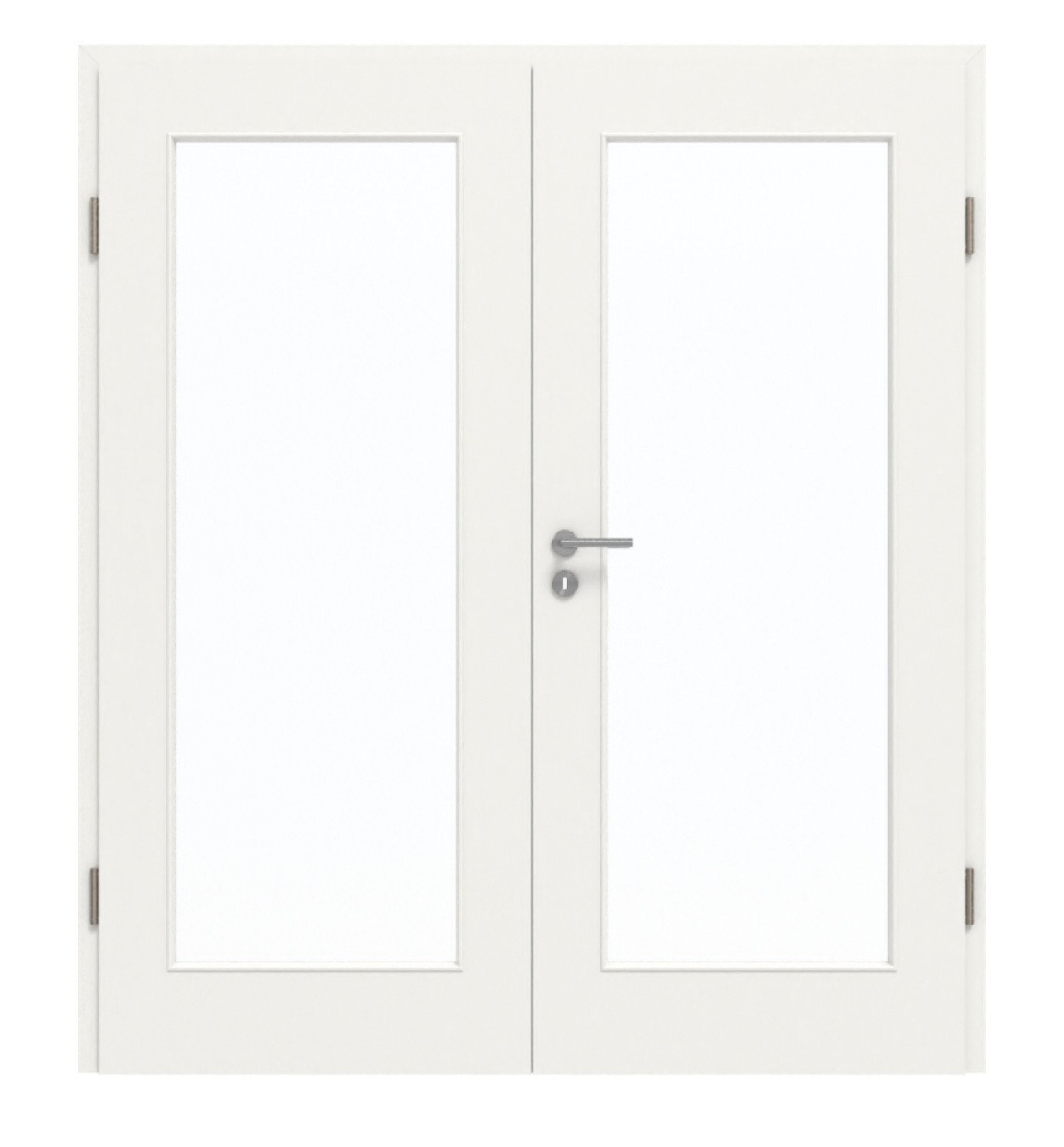 GARANT Drzwi podwójne z ościeżnicą białe lakierowane 9016 z przeszkleniem LA-2