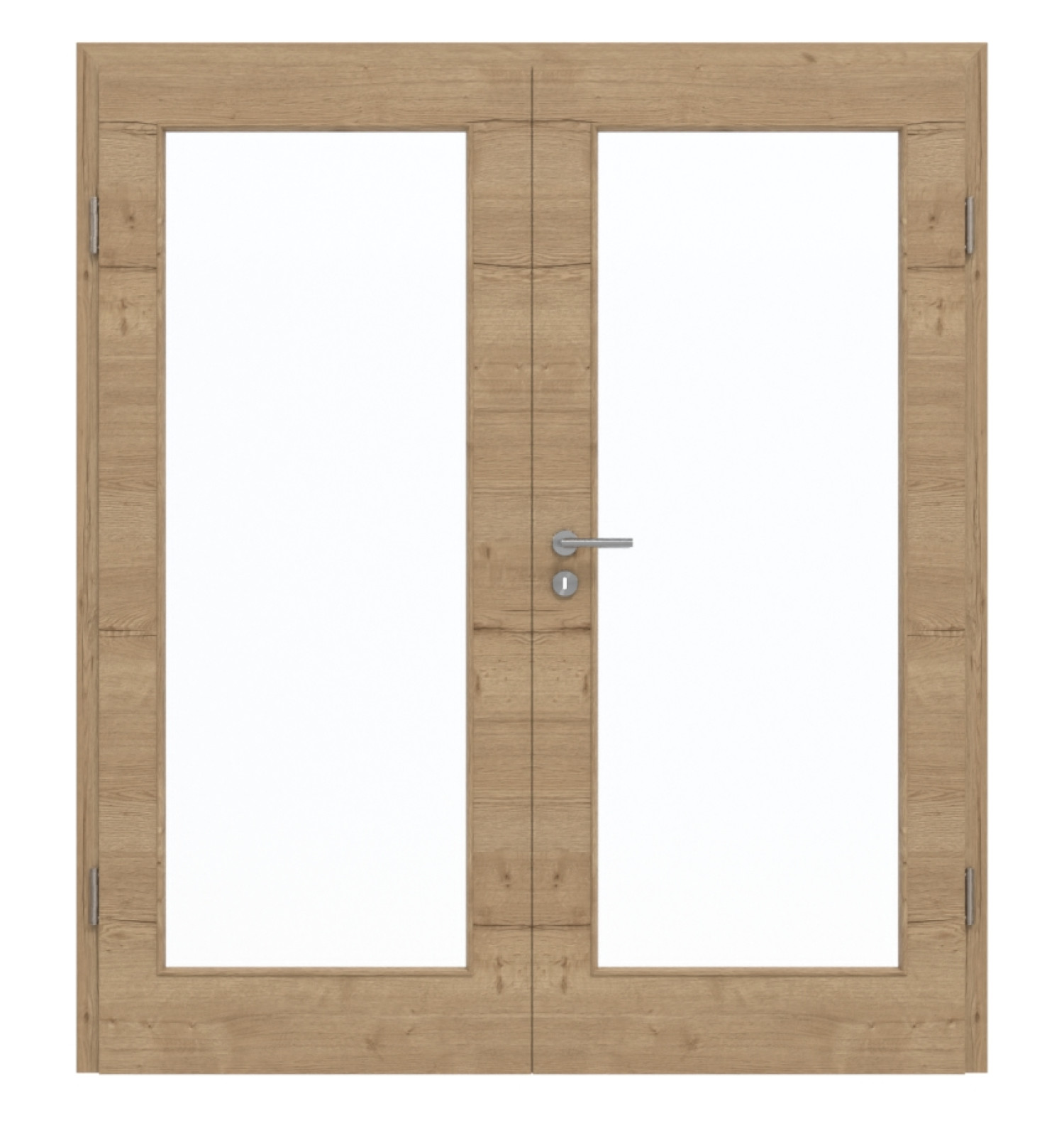 GARANT Drzwi podwójne wraz z ościeżnicą układ poprzeczny Authentic Dąb szczelinowy CePaL z przeszkleniem LA-3
