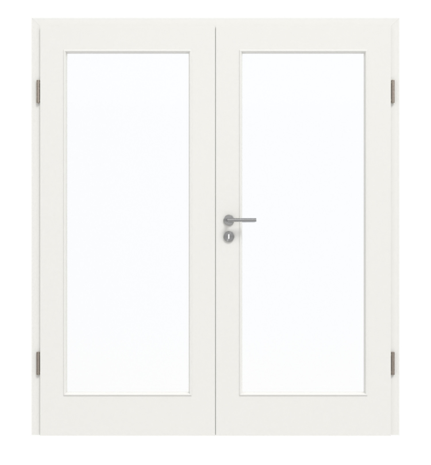 GARANT Drzwi podwójne z ościeżnicą białym lakierem 9016 z przeszkleniem LA-3
