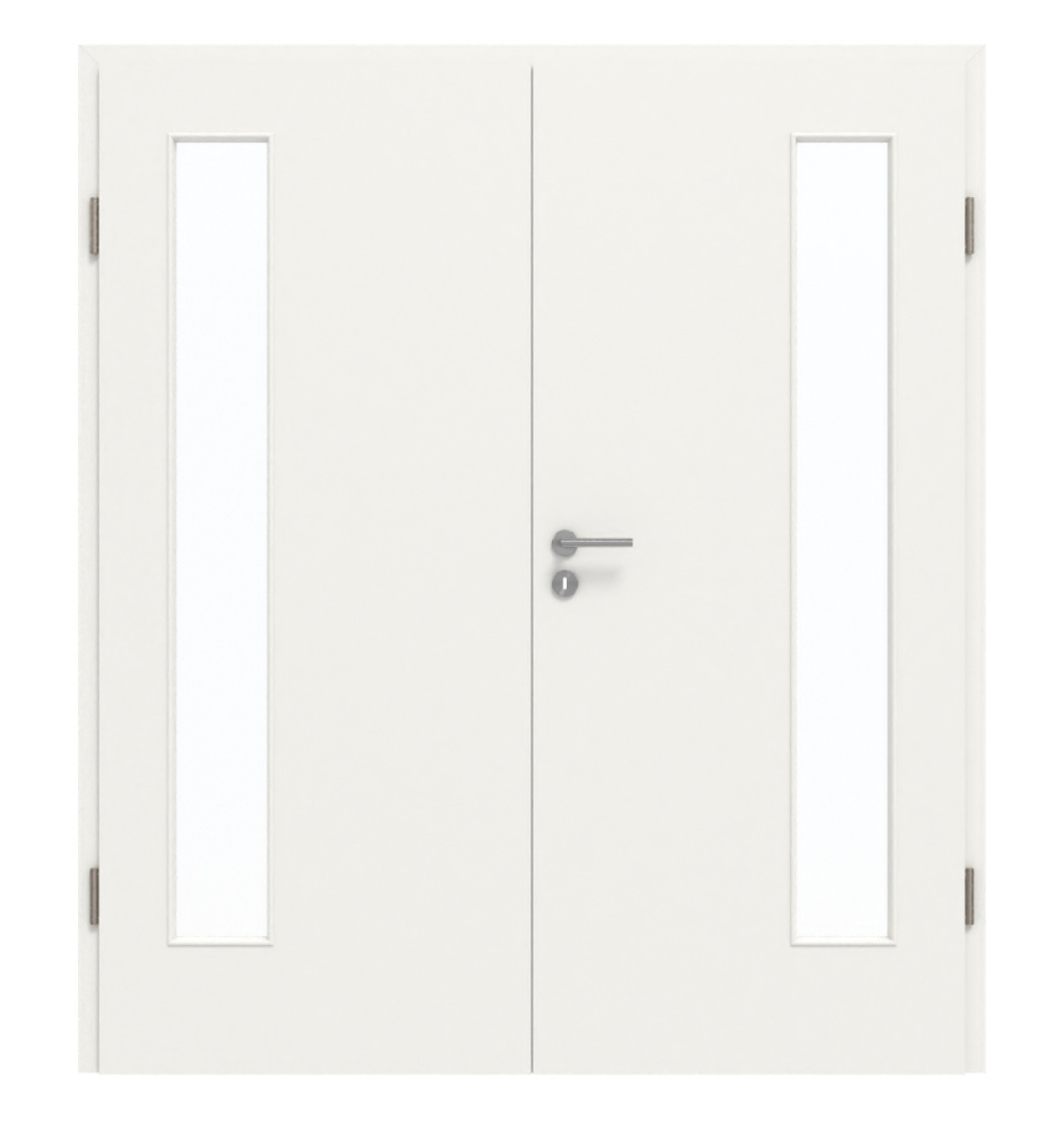GARANT Drzwi podwójne z ościeżnicą lakier biel 9016 z przeszkleniem LA-4 po stronie zawiasów