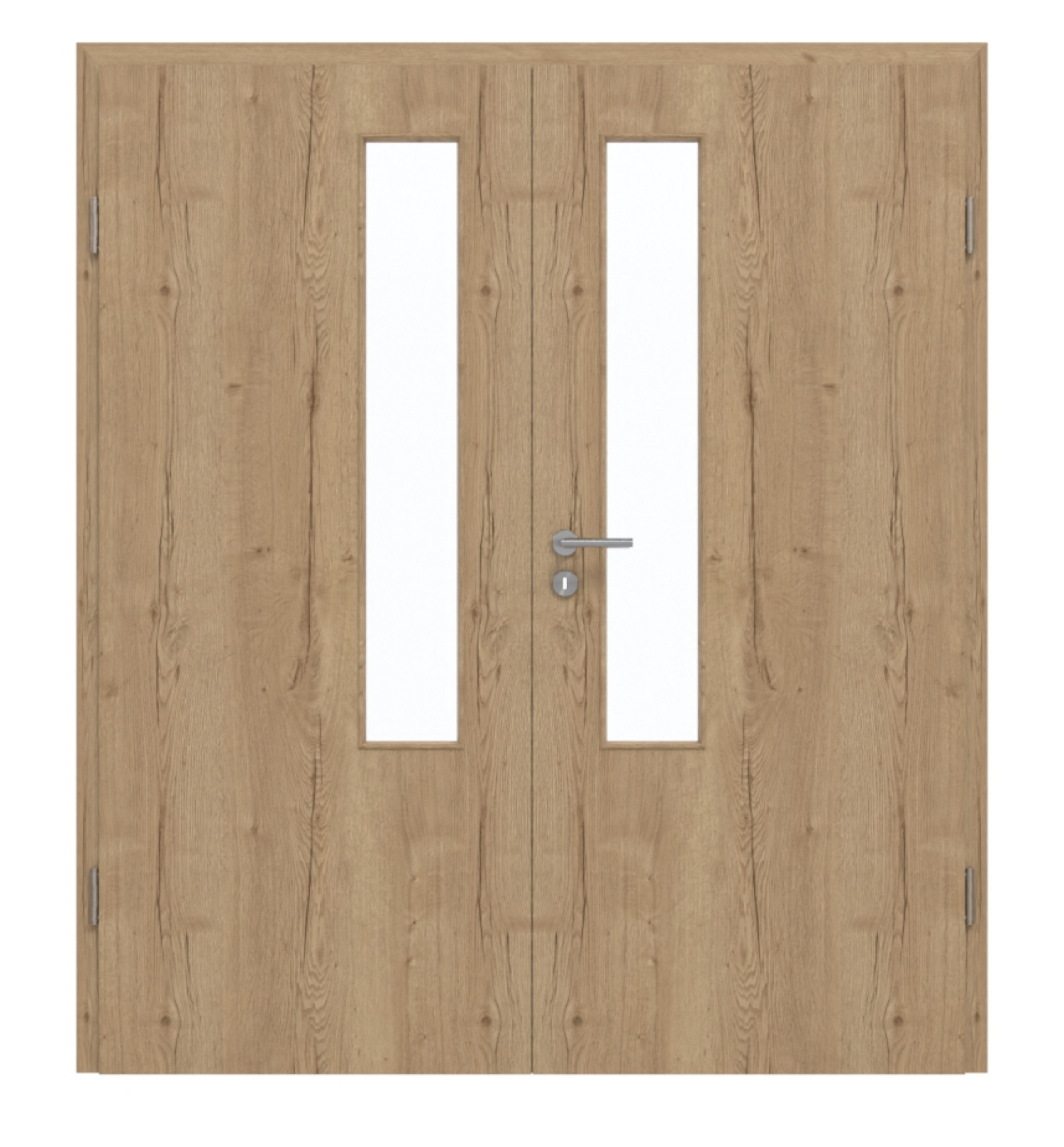 GARANT Drzwi podwójne wraz z ościeżnicą Authentic Dąb szczelinowy CePaL z przeszkleniem LA-5 po stronie zamka