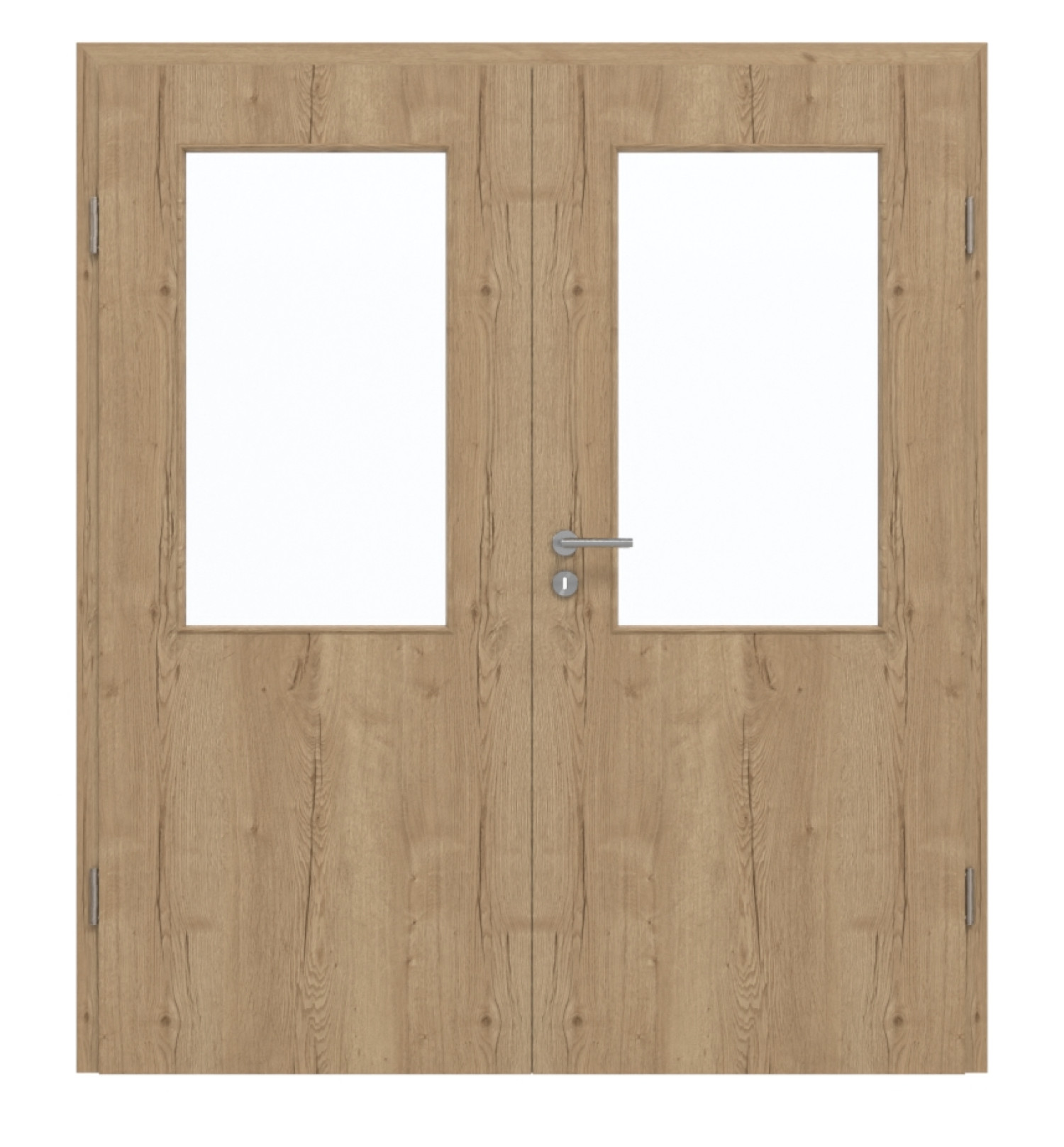 GARANT Drzwi podwójne wraz z ościeżnicą Authentic Dąb szczelinowy CePaL z przeszkleniem LA-6