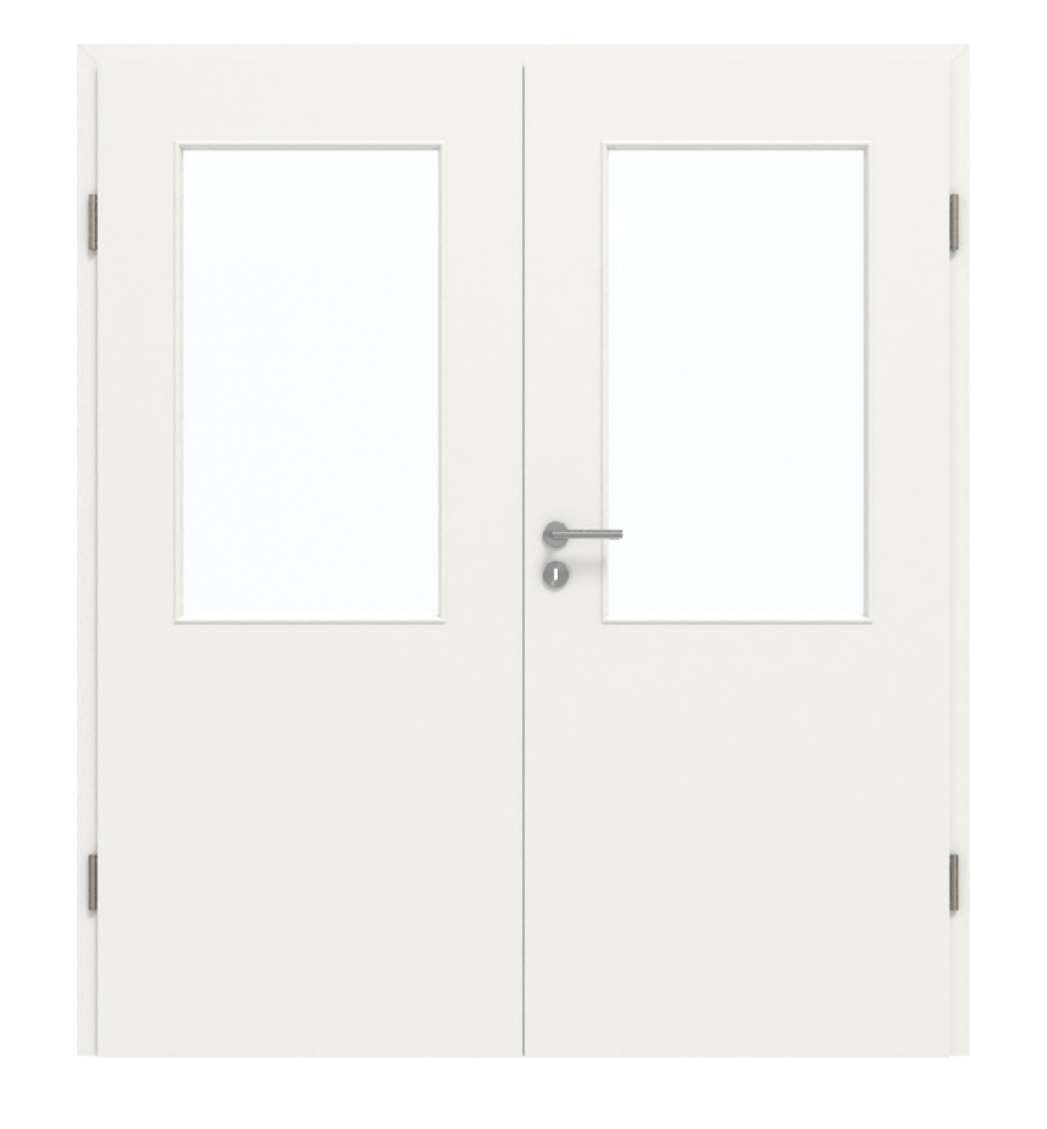 GARANT Drzwi podwójne inkl. ościeżnica Biały lakier 9016 z przeszkleniem LA-6
