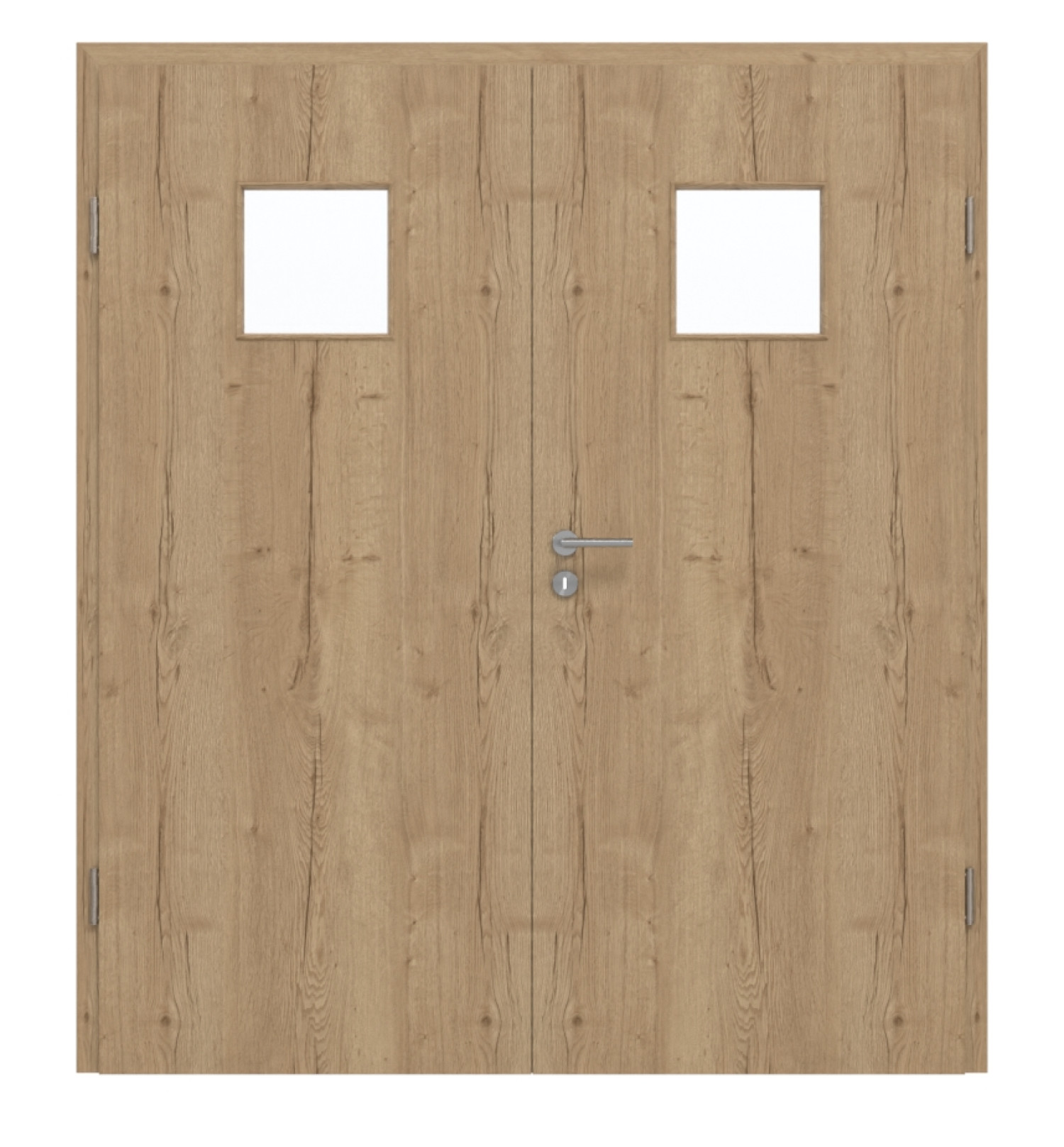GARANT Drzwi podwójne wraz z ościeżnicą Authentic Dąb szczelinowy CePaL z przeszkleniem LA-7