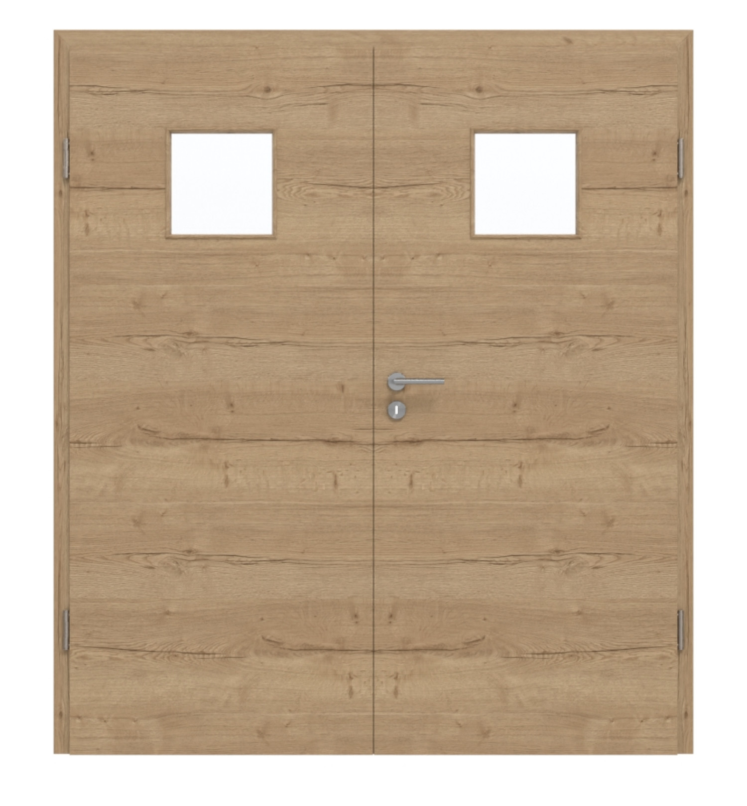 GARANT Drzwi podwójne wraz z ościeżnicą układ poprzeczny Authentic dąb szczelinowy CePaL z przeszkleniem LA-7