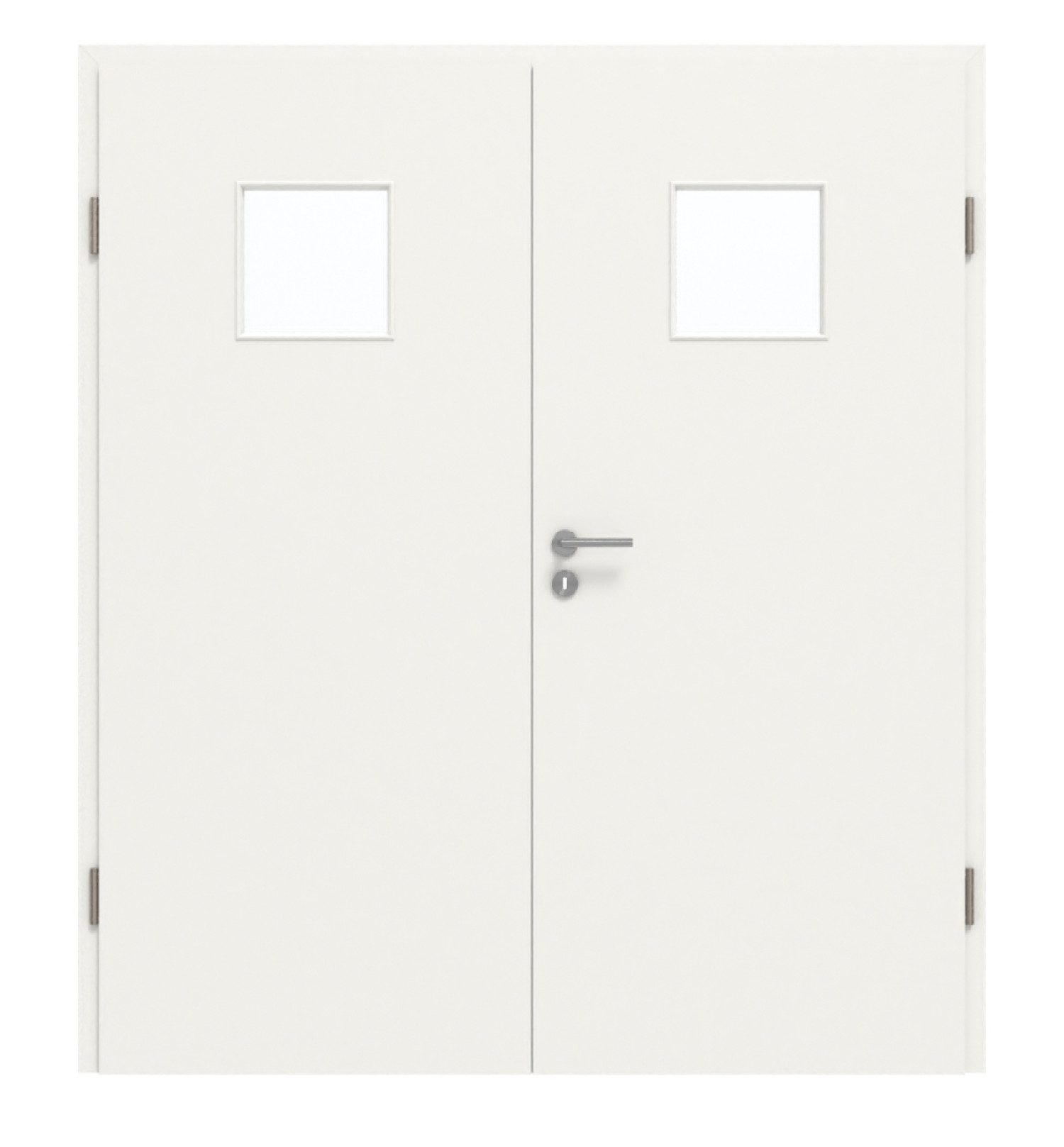GARANT Drzwi podwójne z ościeżnicą białe lakierowane 9016 z przeszkleniem LA-7