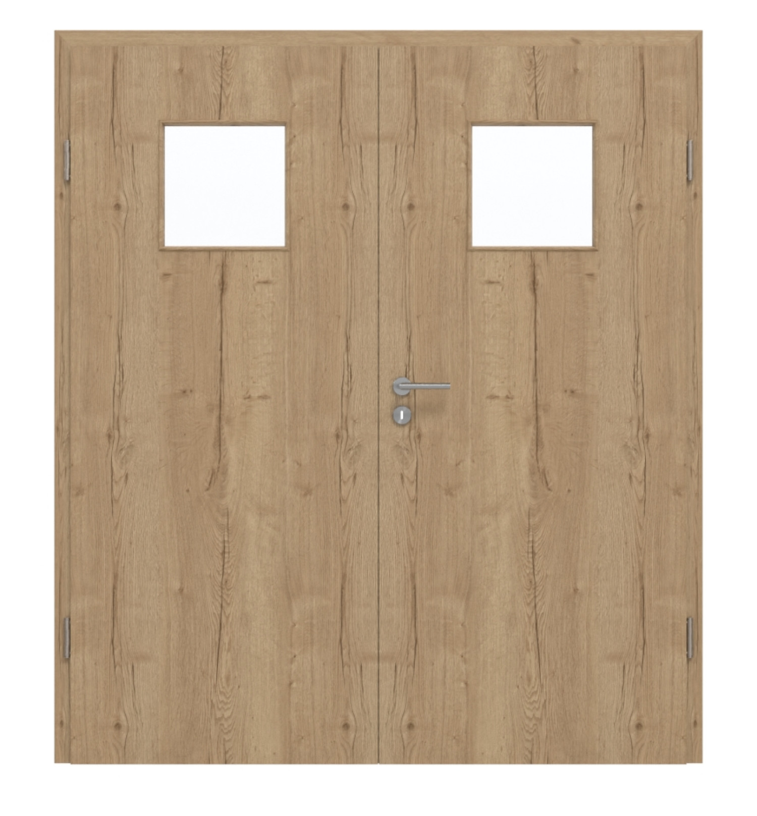 GARANT Drzwi podwójne wraz z ościeżnicą Authentic Dąb szczelinowy CePaL z przeszkleniem LA-8
