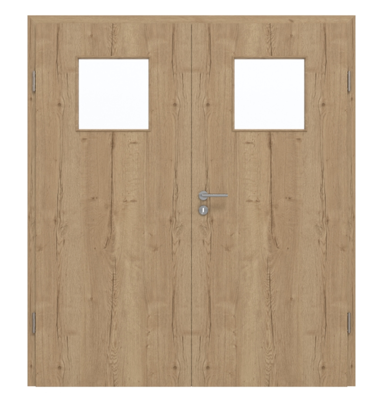GARANT Drzwi podwójne wraz z ościeżnicą Authentic Dąb szczelinowy CePaL z przeszkleniem LA-9