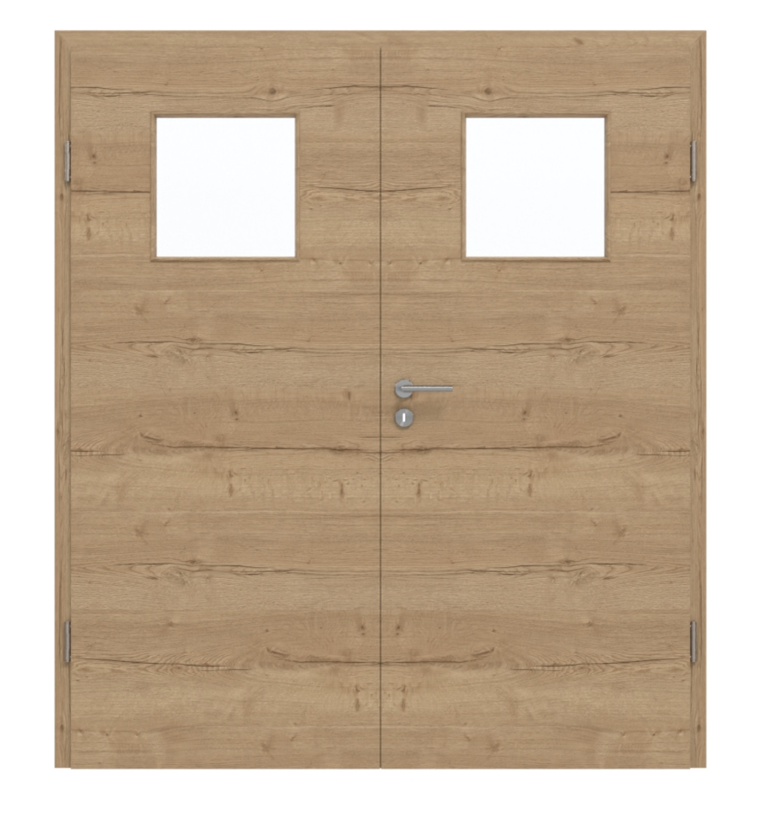 GARANT Drzwi podwójne wraz z ościeżnicą układ poprzeczny Authentic Dąb szczelinowy CePaL z przeszkleniem LA-9