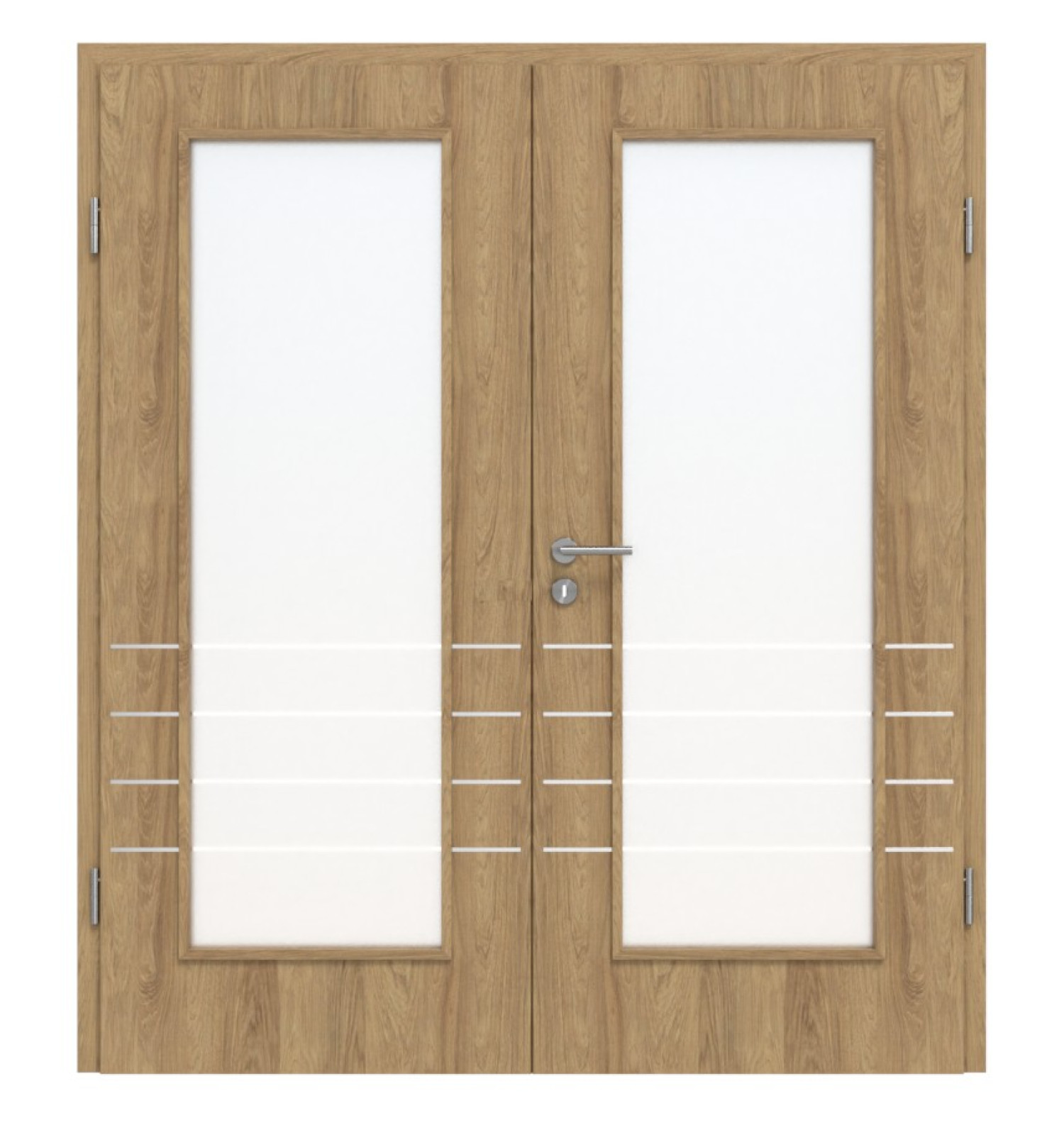 CLASSEN Drzwi podwójne 4.10 Hickory Dąb CPL z przeszkleniem w komplecie z ościeżnicą