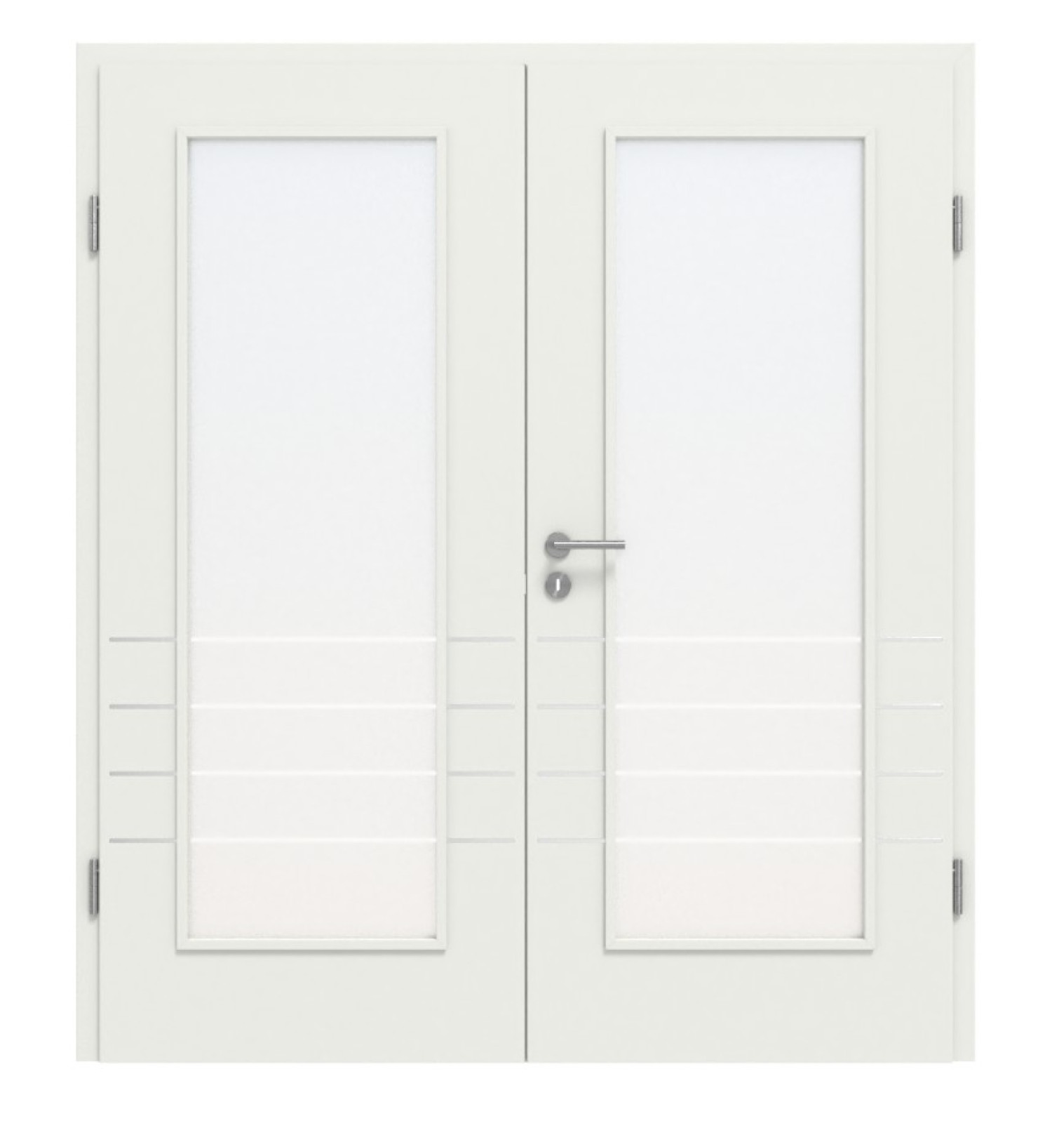 CLASSEN Drzwi podwójne Białe RAL 9003 CPL 4.10 z przeszkleniem z ościeżnicą