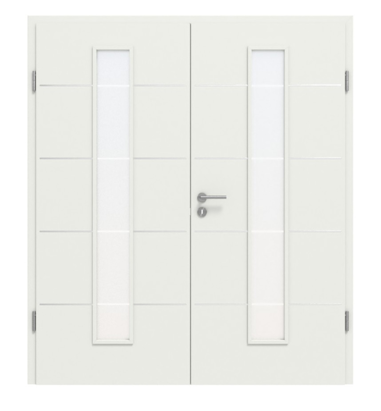 CLASSEN Drzwi podwójne Białe RAL 9003 CPL 4.11 z przeszkleniem z ościeżnicą