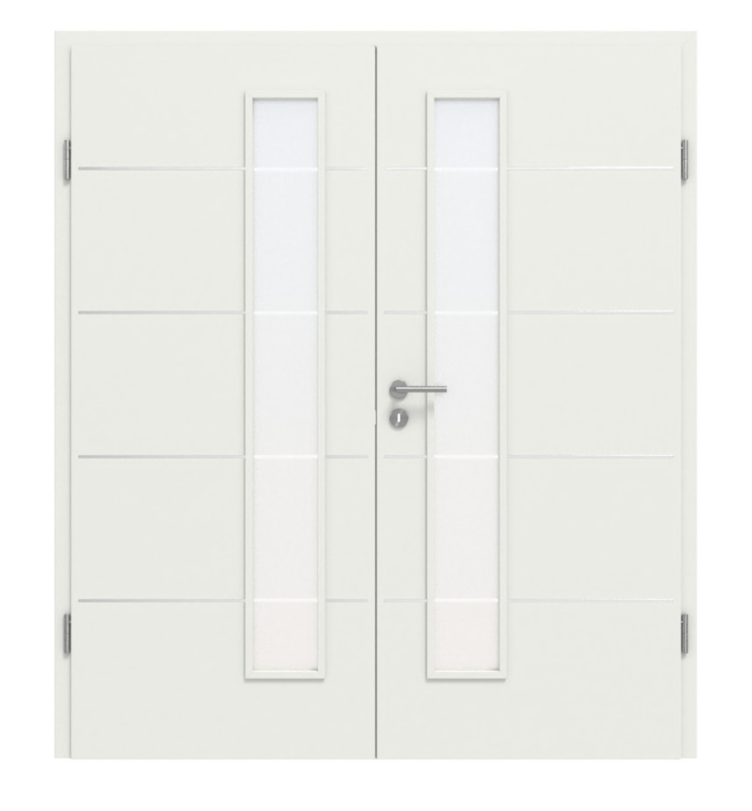 CLASSEN Drzwi podwójne Białe RAL 9003 CPL 4.12 z przeszkleniem z ościeżnicą