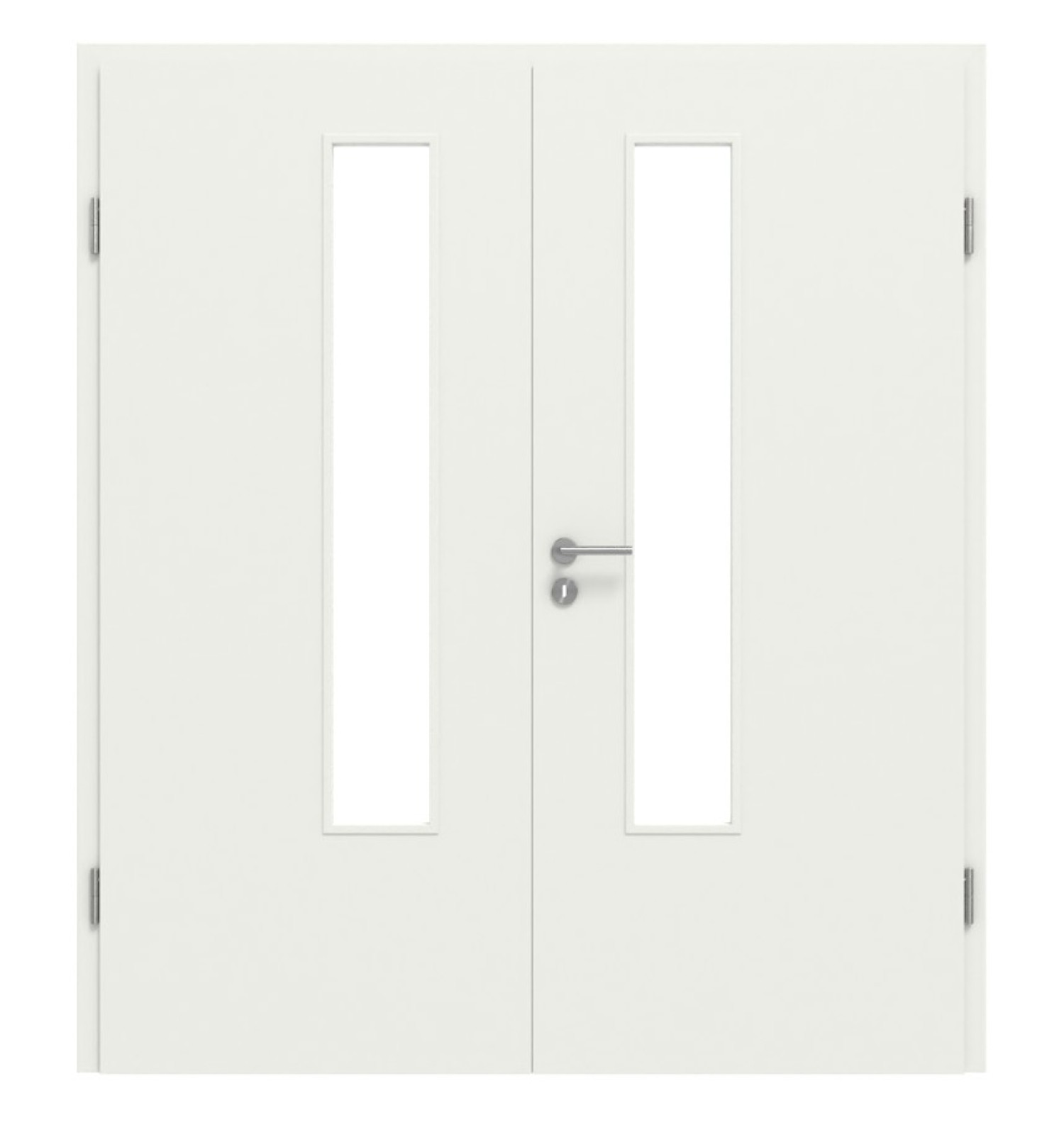 Frontansicht podwójnych drzwi LA 03 Białe RAL 9003 CPL z ościeżnicą - Classen