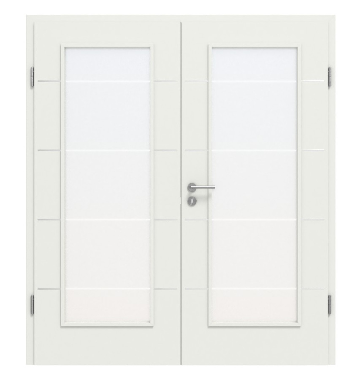 CLASSEN Drzwi podwójne Białe RAL 9003 CPL 4.7 z przeszkleniem z ościeżnicą