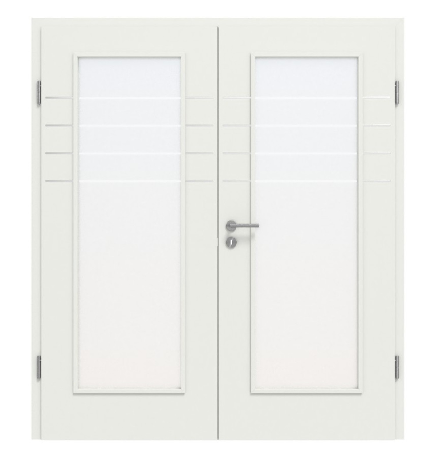 CLASSEN Drzwi podwójne Białe RAL 9003 CPL 4.9 z przeszkleniem z ościeżnicą