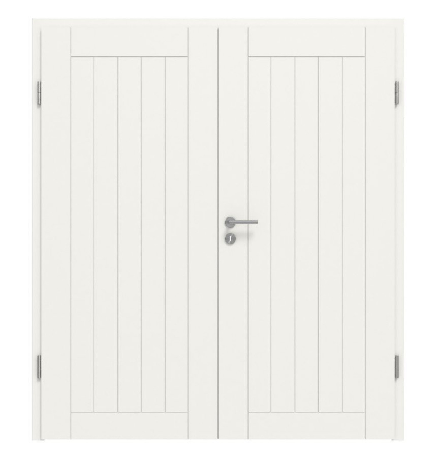 HÖRMANN Drzwi podwójne Groove 54 Białe lakierowane DesignLine z ościeżnicą