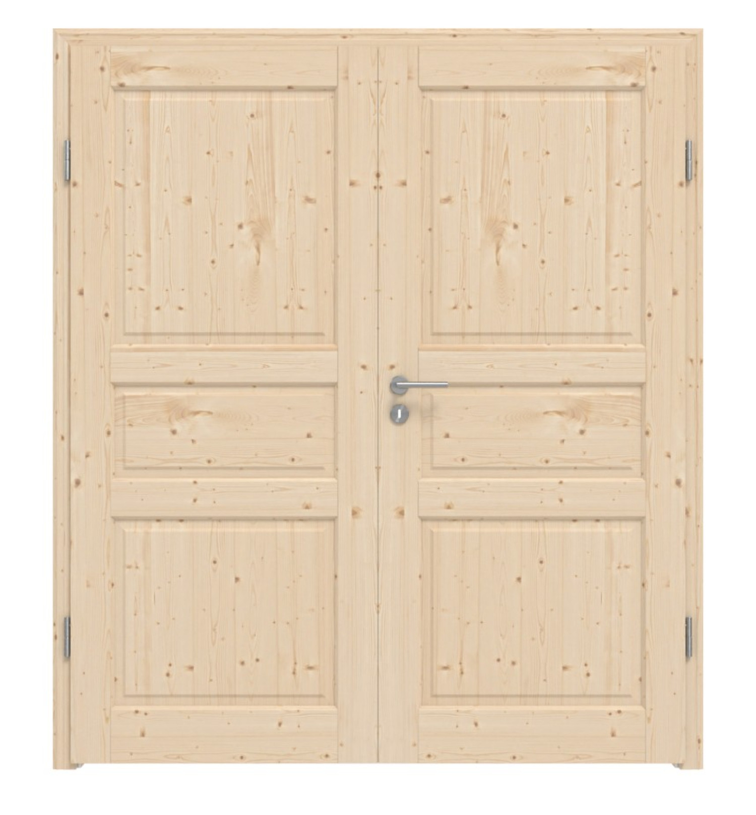 Widok frontowy typu 6002/03 sosna lite drewno drzwi podwójne z ościeżnicą - Radex