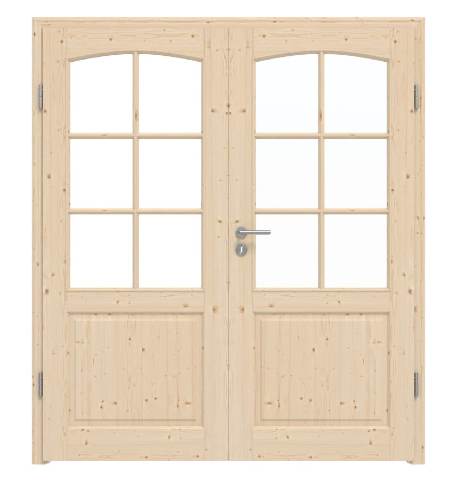 Frontansicht typu 6002-B-LA SPR 62 Świerk Drewno Lite Drzwi Podwójne z Ościeżnicą - Radex