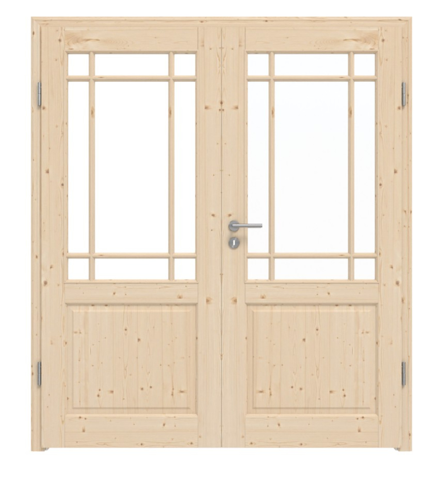 Frontansicht typu 6002-LA SPR 62/R Świerk Drewno lite Drzwi podwójne z ościeżnicą - Radex