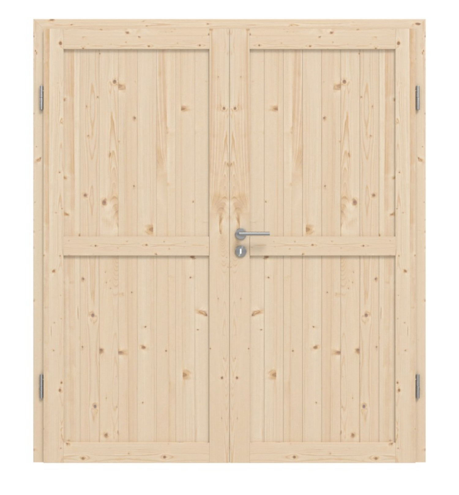 Front view of Loft V Spruce Solid Wood Double Door incl. Frame - Radex