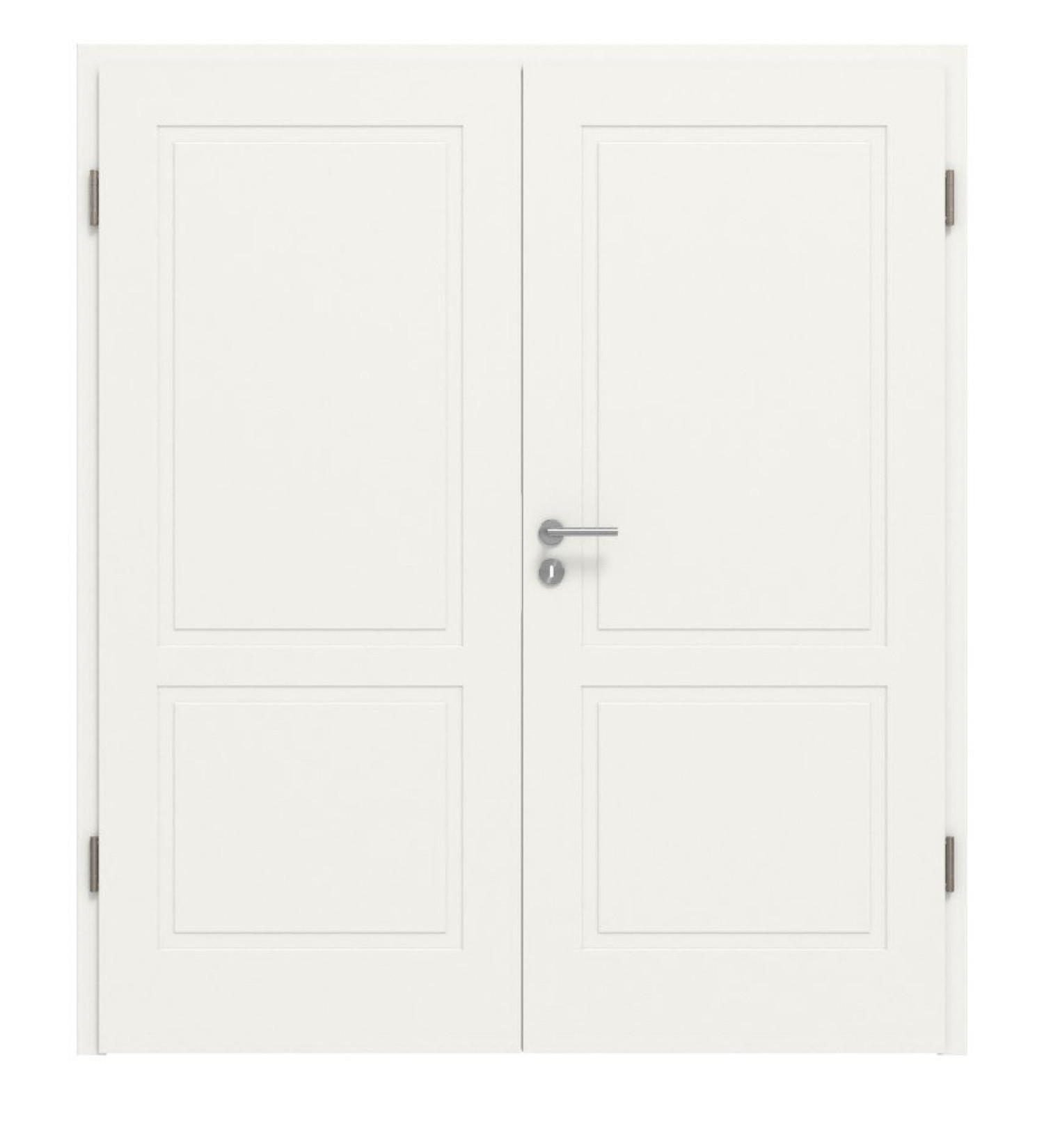Front view of Montana 2 ClassicLine White lacquer double-leaf door incl. frame - Hörmann
