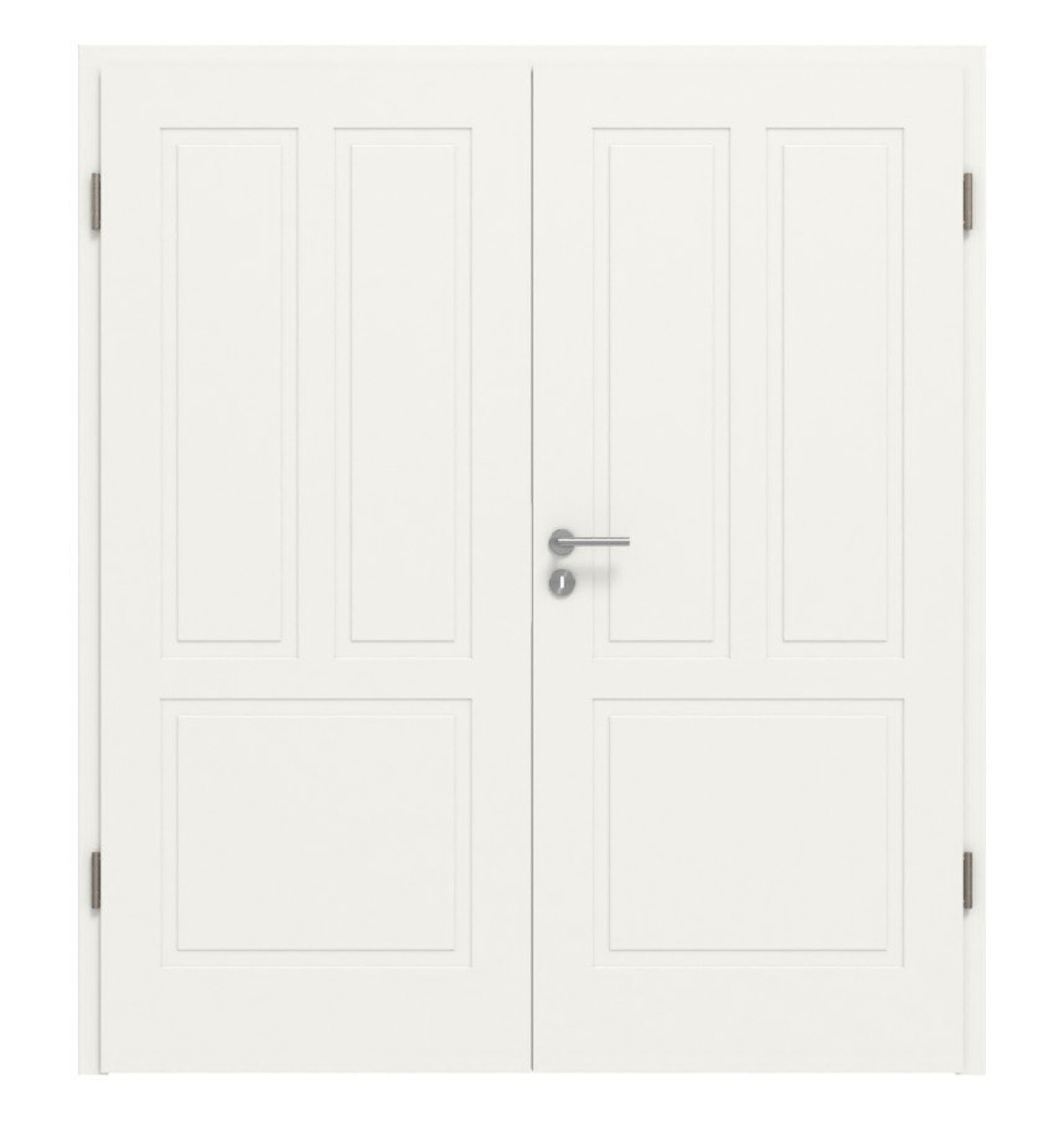 Front view of Montana 3 ClassicLine White lacquer double door including frame - Hörmann
