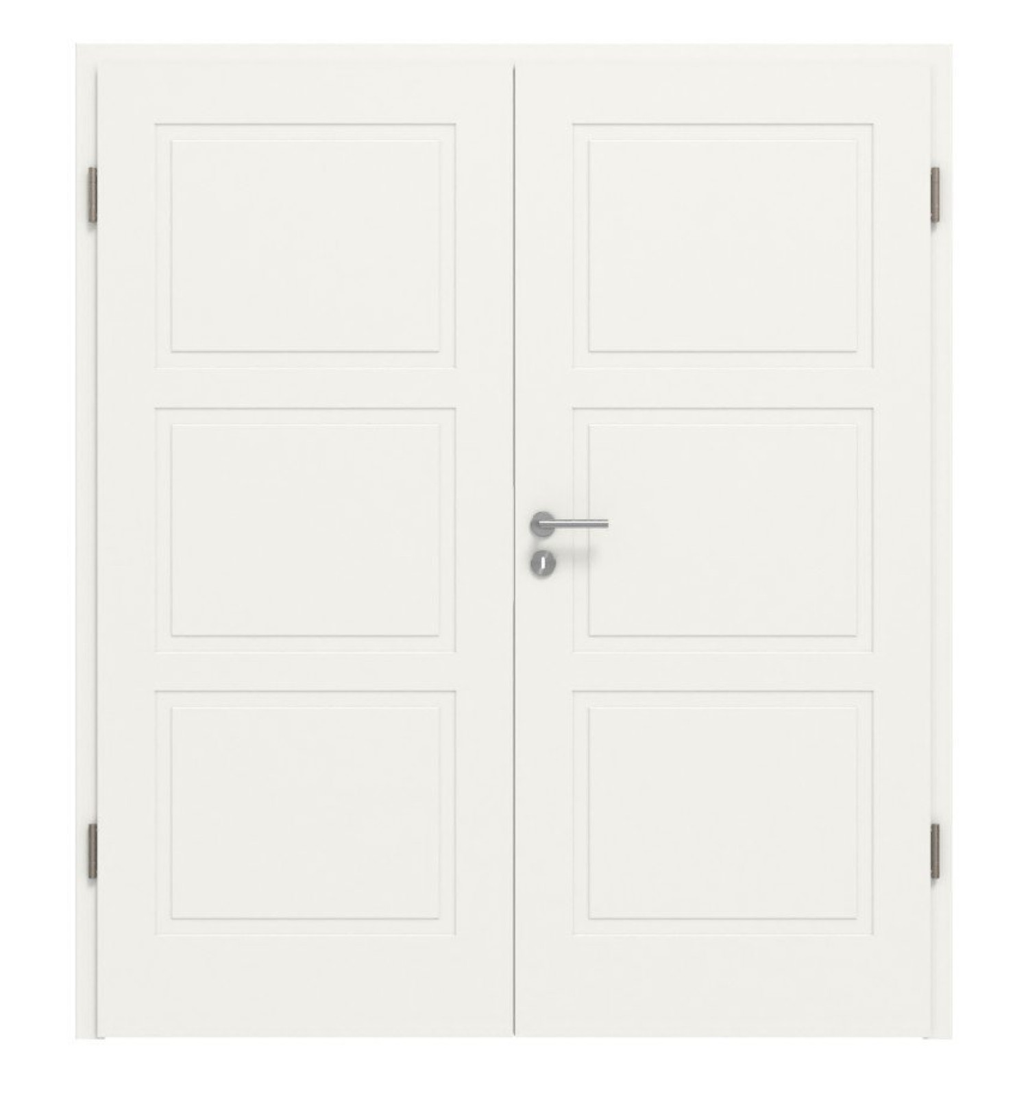 Front view of Montana 7 ClassicLine white lacquer double door including frame - Hörmann