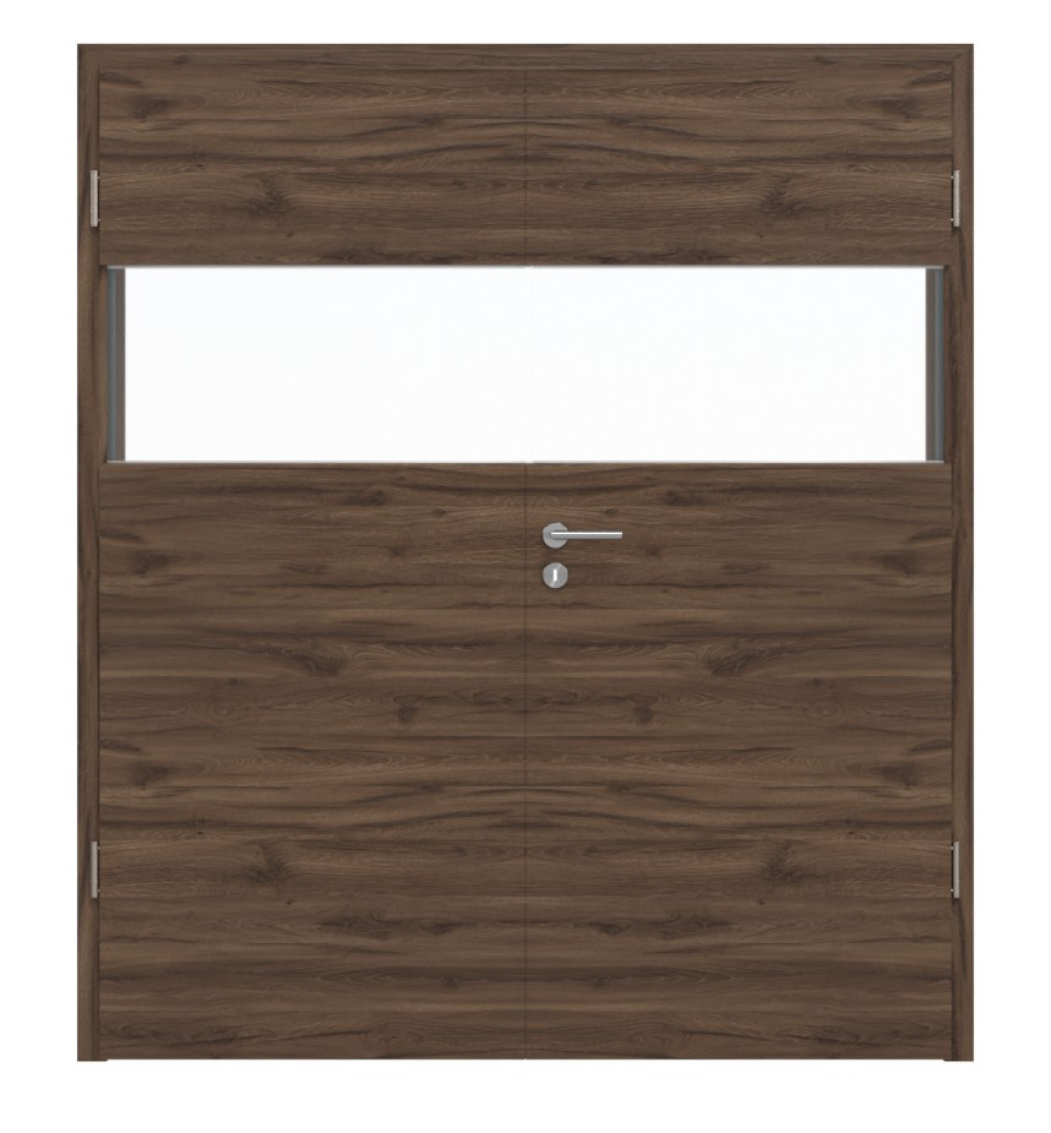 HÖRMANN Drzwi podwójne Pure 2 Dąb alpejski poziomo Duradecor DesignLine z przeszkleniem poziomo z ościeżnicą