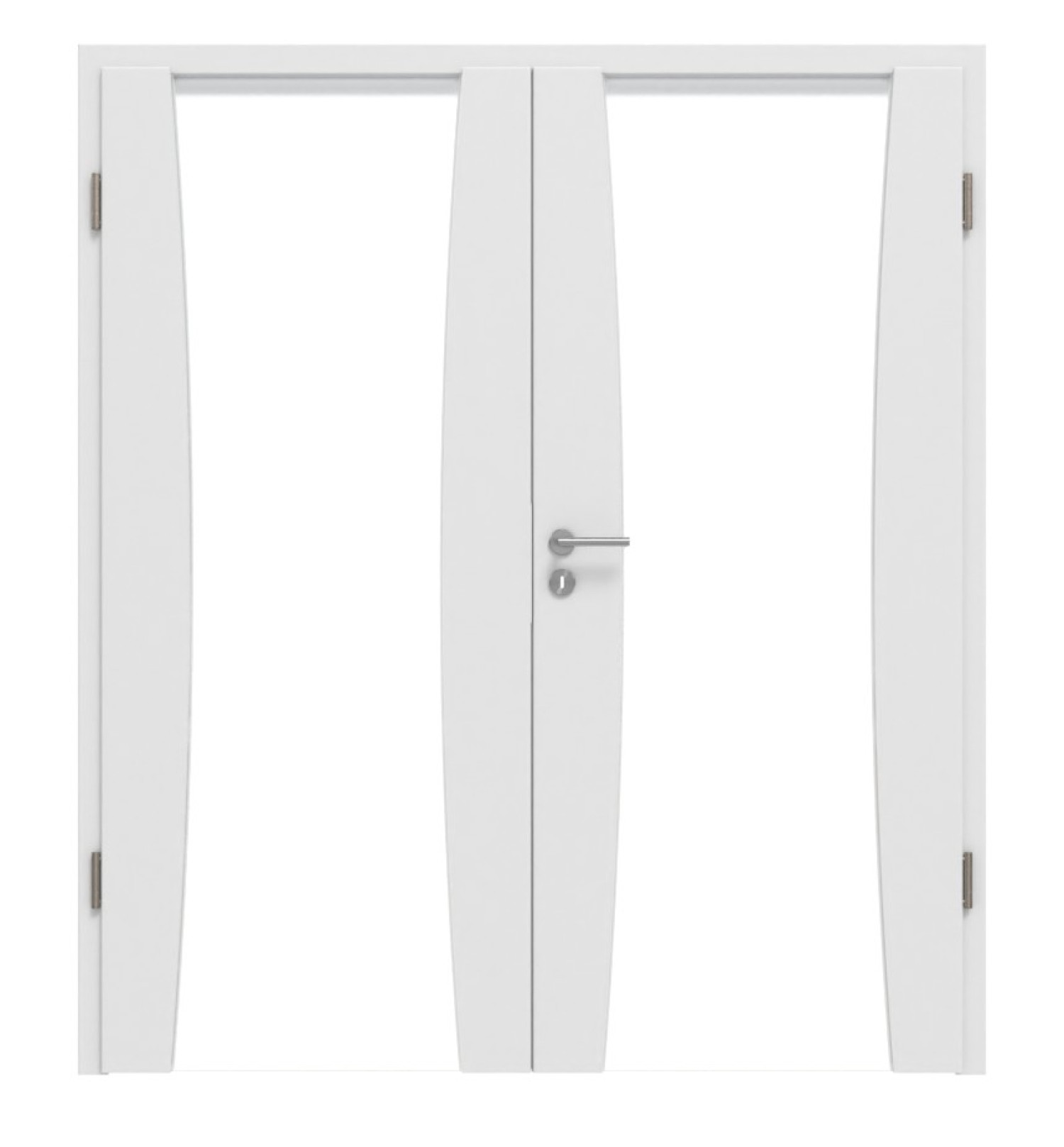 HÖRMANN Drzwi podwójne Rail 2 Bütte Biały Duradecor DesignLine z ościeżnicą