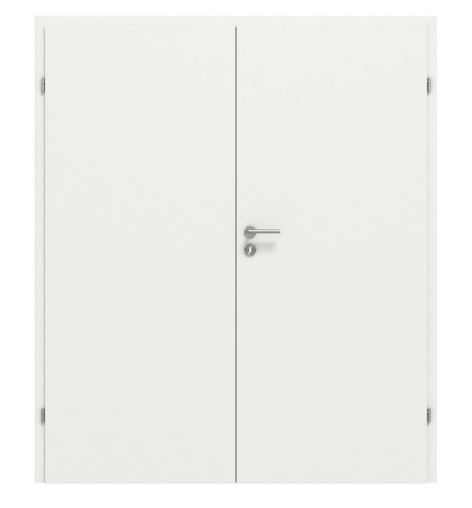 Widok frontowy drzwi podwójnych Sigma Weißlack zbliżony do RAL 9003