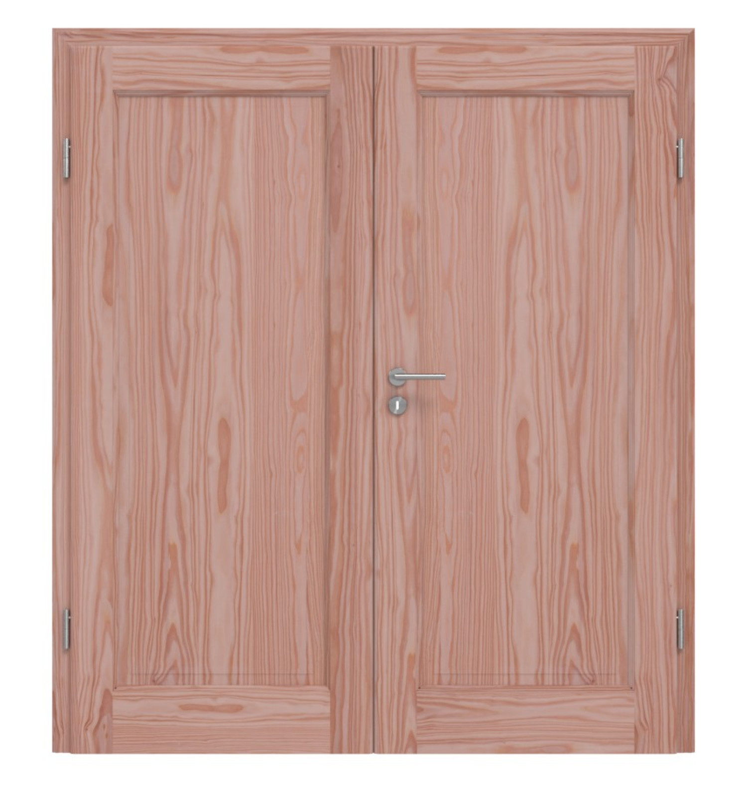 Drzwi podwójne TE-1 z modrzewia litego z ościeżnicą