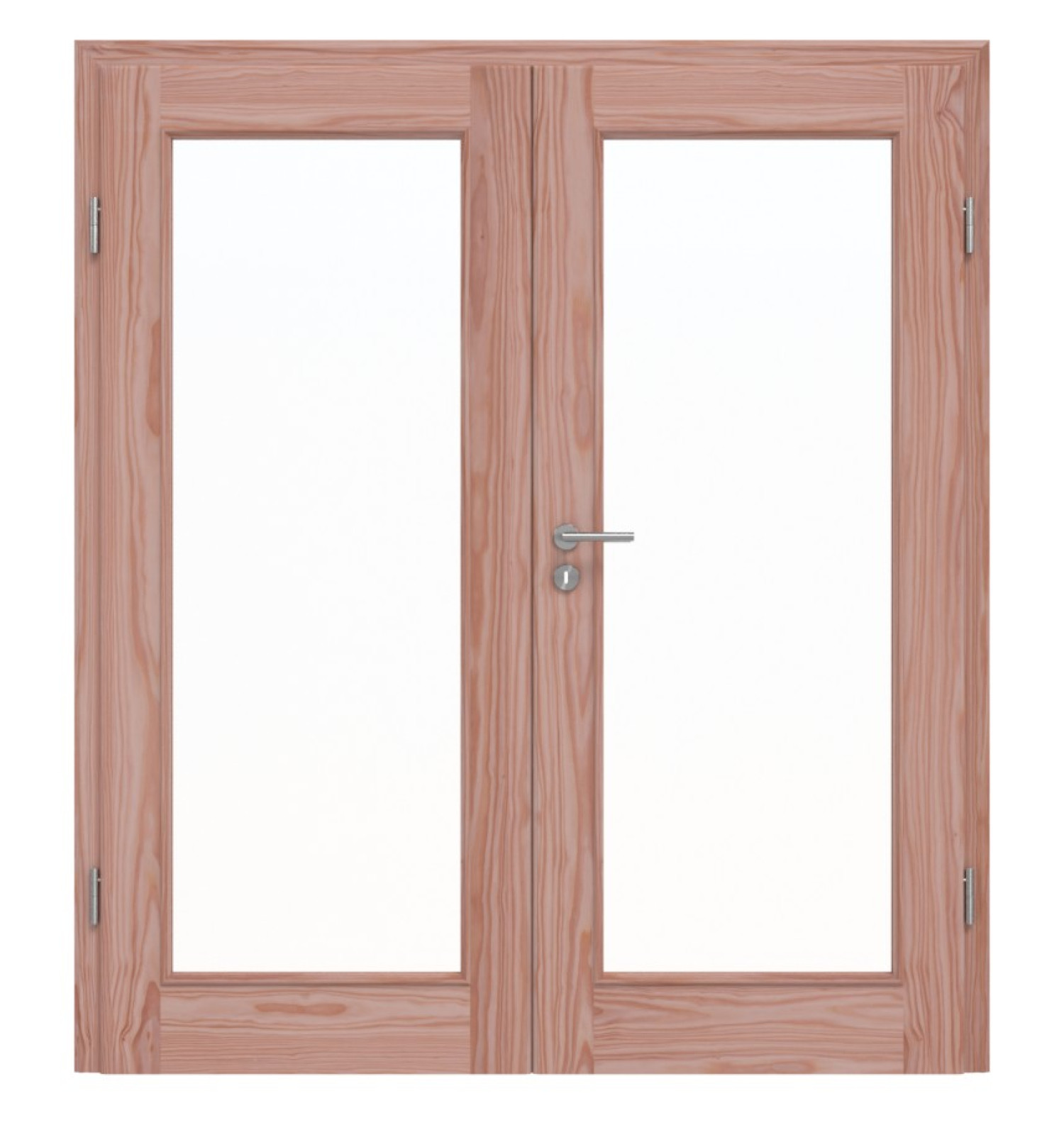 Drzwi podwójne TE-14 z larchowego drewna litego z ościeżnicą