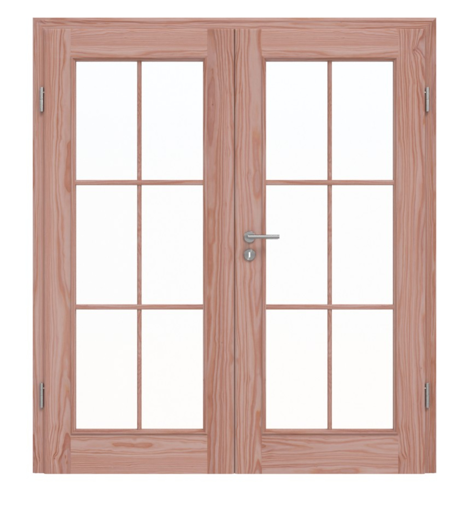 Drzwi podwójne TE-15 z drewna larchowego litego z ościeżnicą