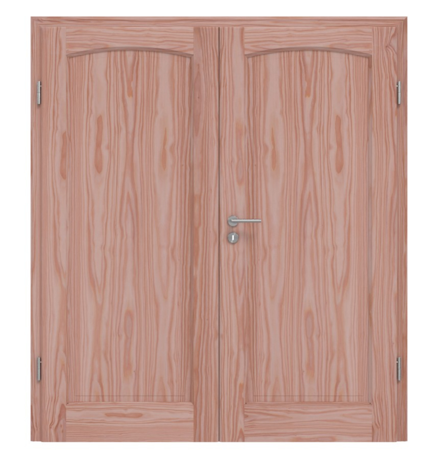 Drzwi podwójne TE-18 z drewna larchowego litego z ościeżnicą