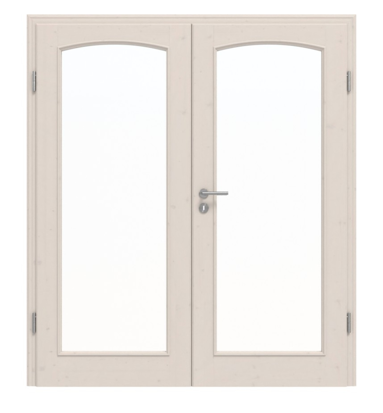 Widok frontowy TE-19 sosna bezsękowa biała pigmentowana lakierowana drzwi podwójne z litego drewna - Twoje drzwi