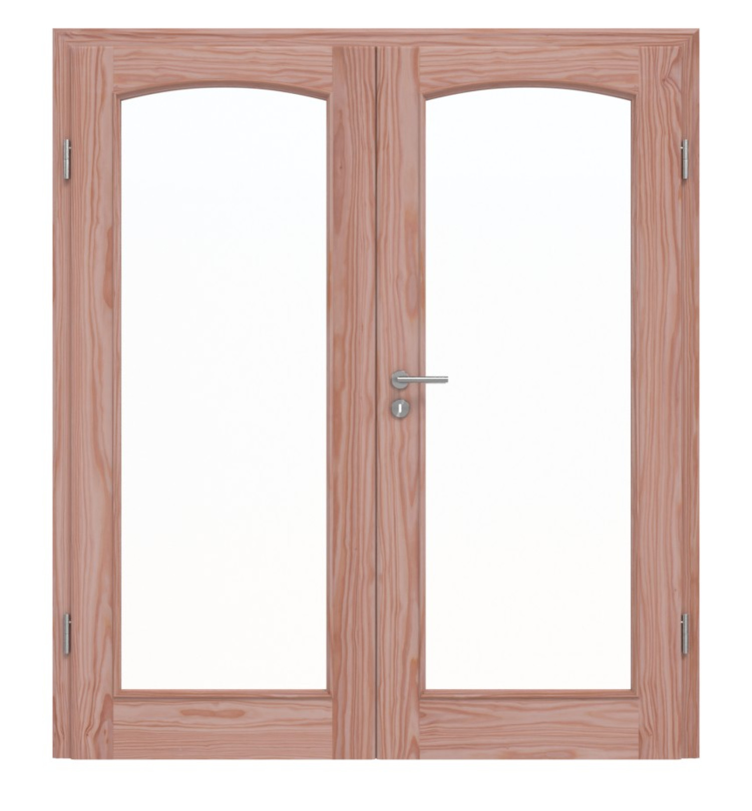Drzwi podwójne TE-19 z drewna larchowego litego z ościeżnicą