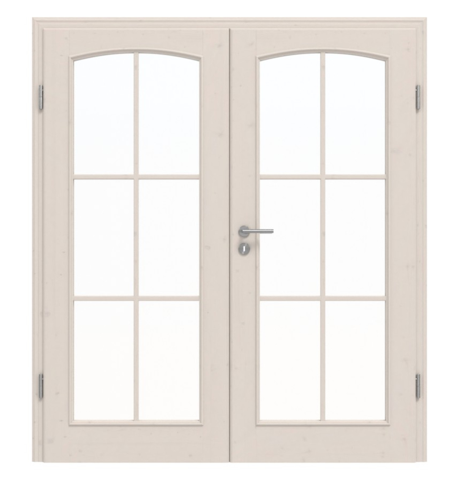 Widok frontowy TE-20 świerk bezsęczny biały pigmentowany lakierowany drzwi podwójne z litego drewna - Twoje drzwi
