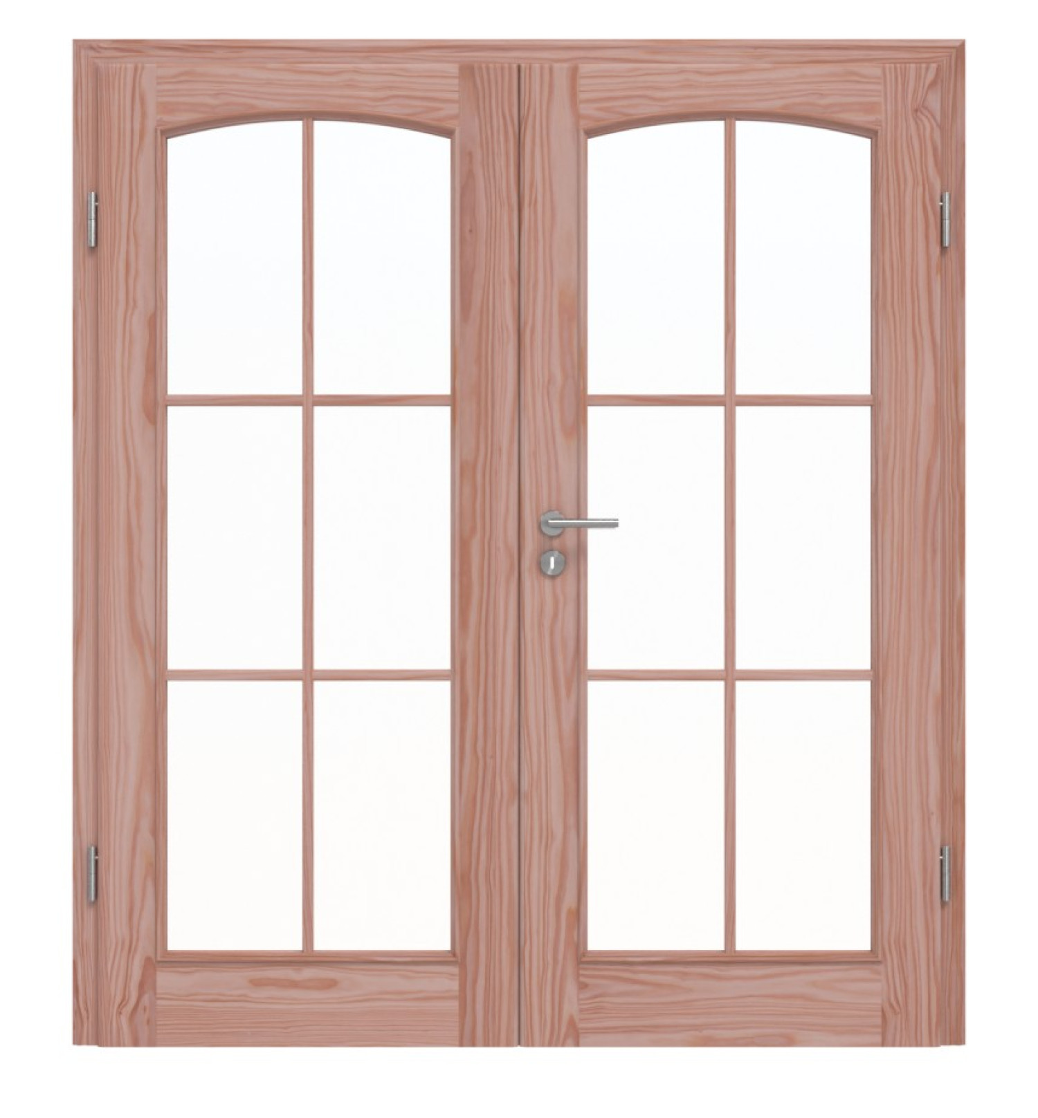 Drzwi podwójne TE-20 z drewna larchowego z ościeżnicą