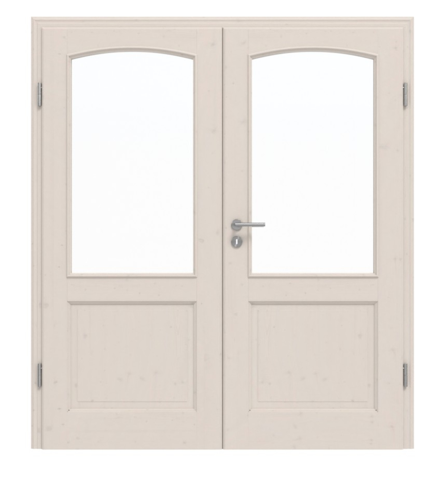 Widok frontowy TE-28 sosna bezsękowa biała pigmentowana lakierowana drzwi podwójne z litego drewna - Twoje drzwi