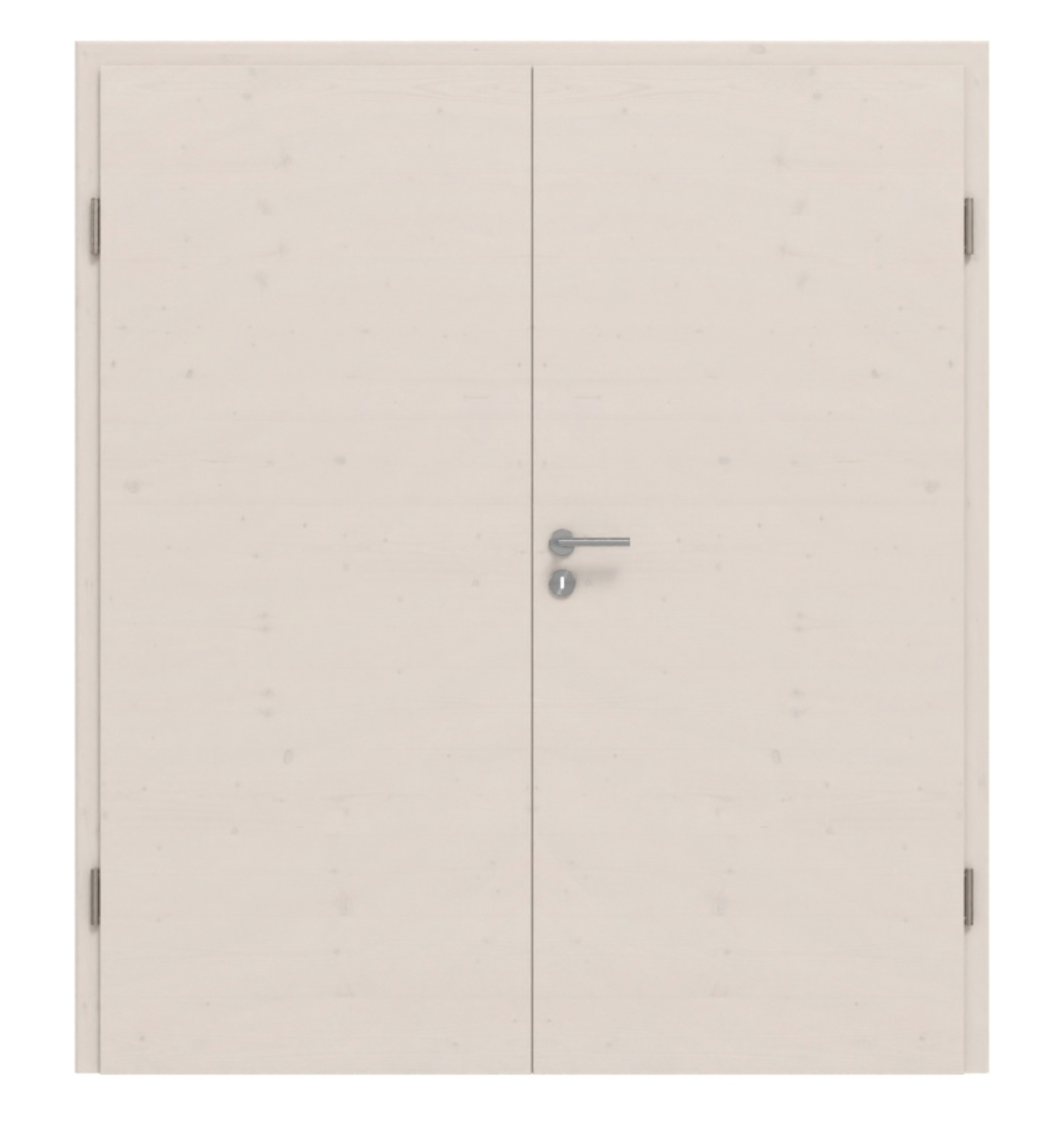 Drzwi podwójne TG-1 poprzeczne z sosny bezsękowej białe z litego drewna z ościeżnicą
