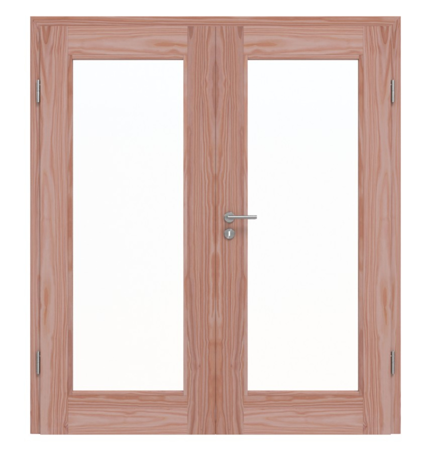 Drzwi podwójne TM-12 z larchu z litego drewna z ościeżnicą