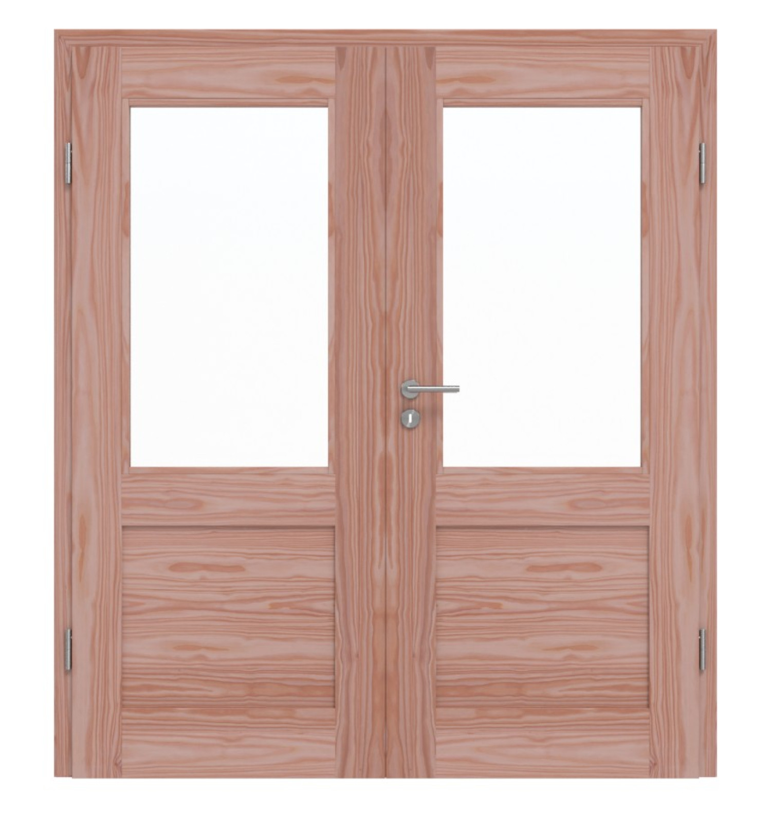 Drzwi podwójne TM-16 z drewna larchowego z ościeżnicą